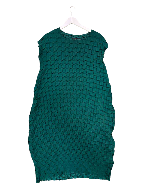 Size S | Alpha60 Green Pleated Dress