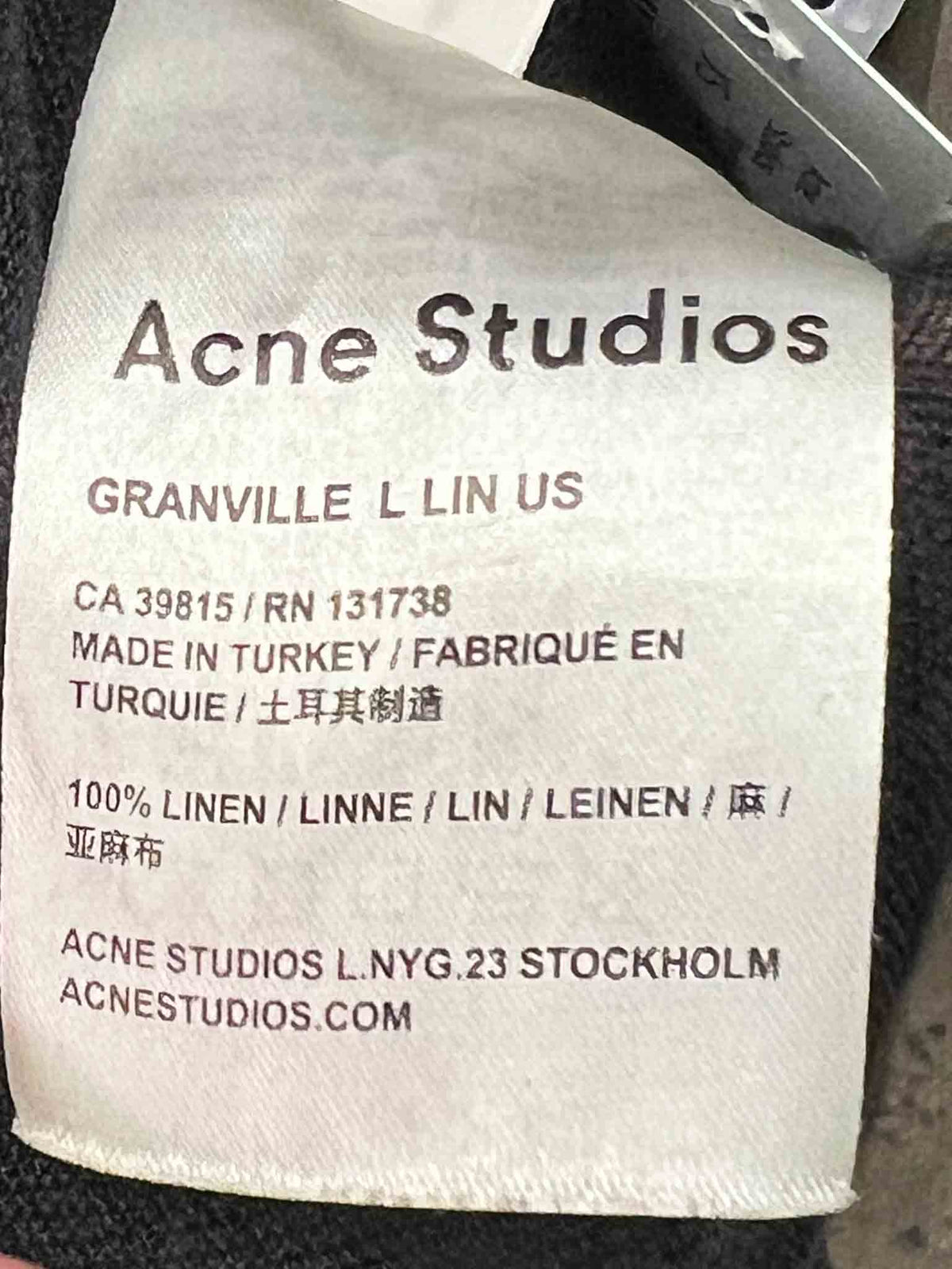 Size S | Acne Studios Grey Sheer Top