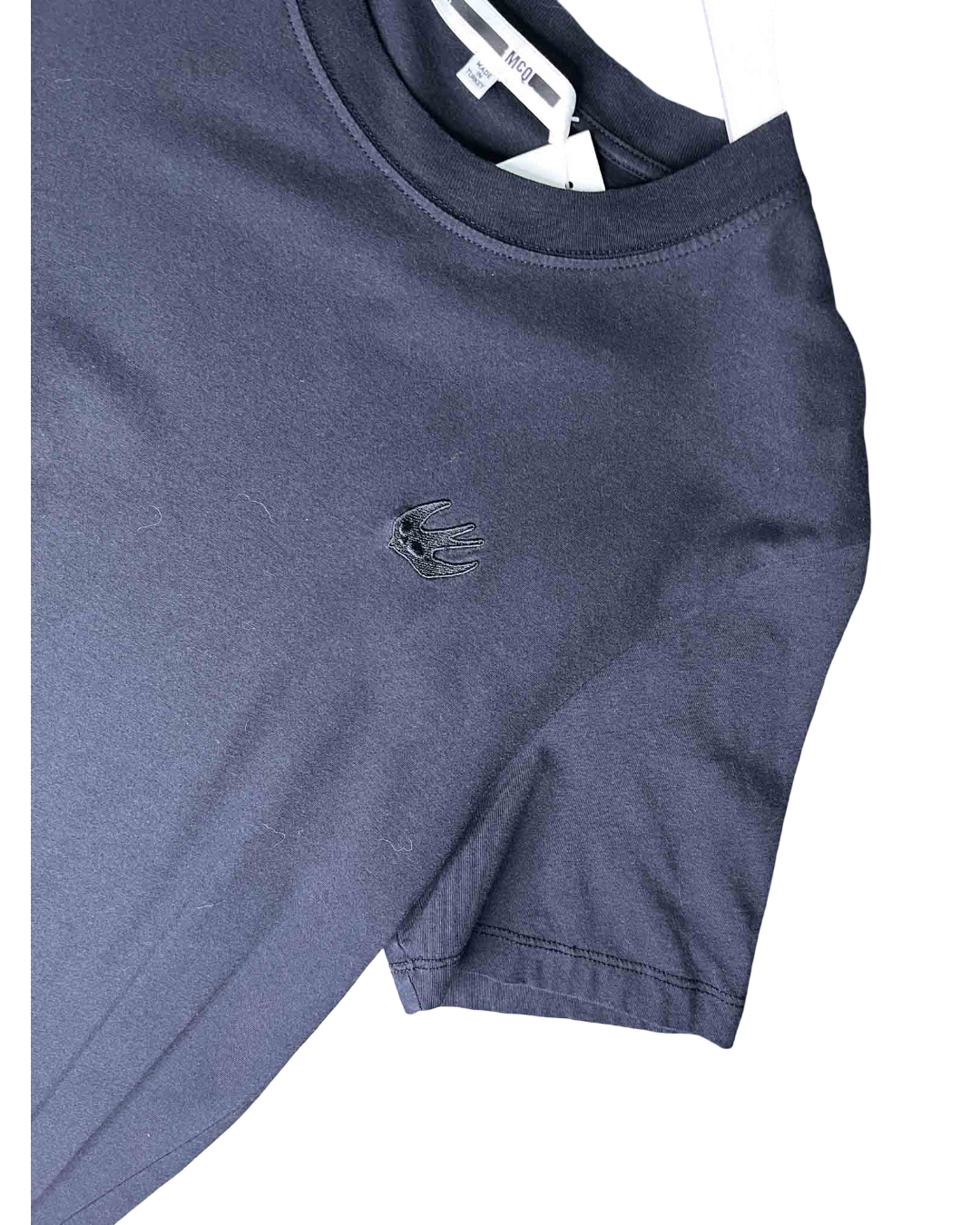 Size L | McQ Black Cotton Swallow T-shirt