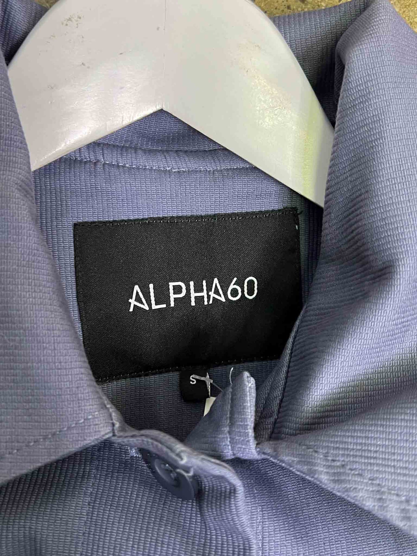 Size S | Alpha60 Slate Cotton Blue Trench Coat