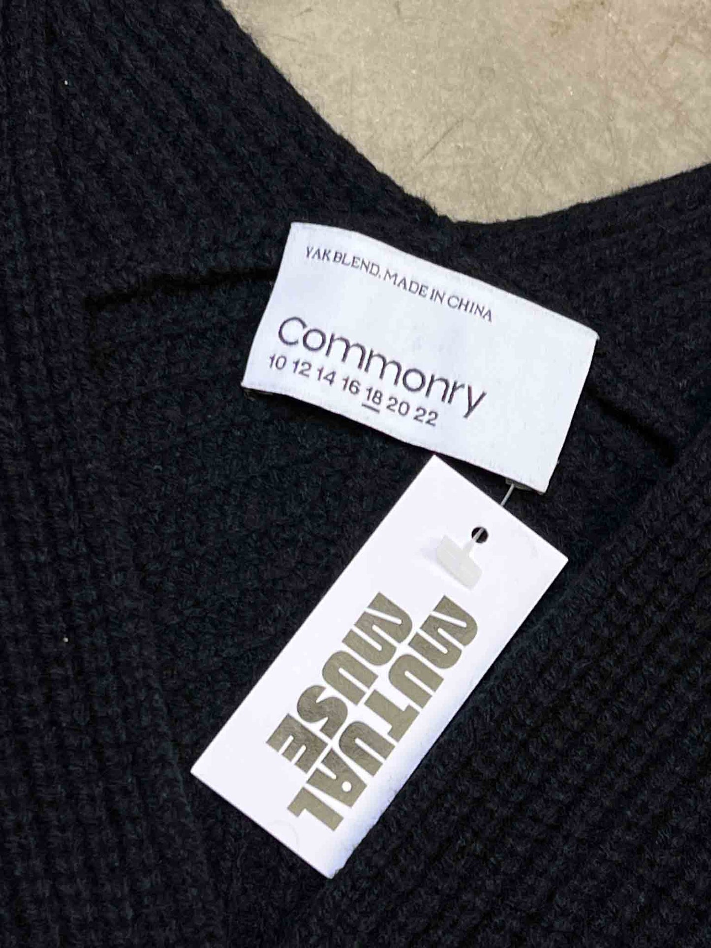 Size 3XL| Commonry Black Chunky Knit Jumper