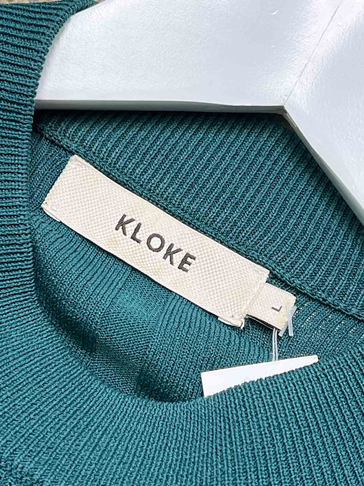 Size L | Kloke Green Ribbed Long-Sleeve Top
