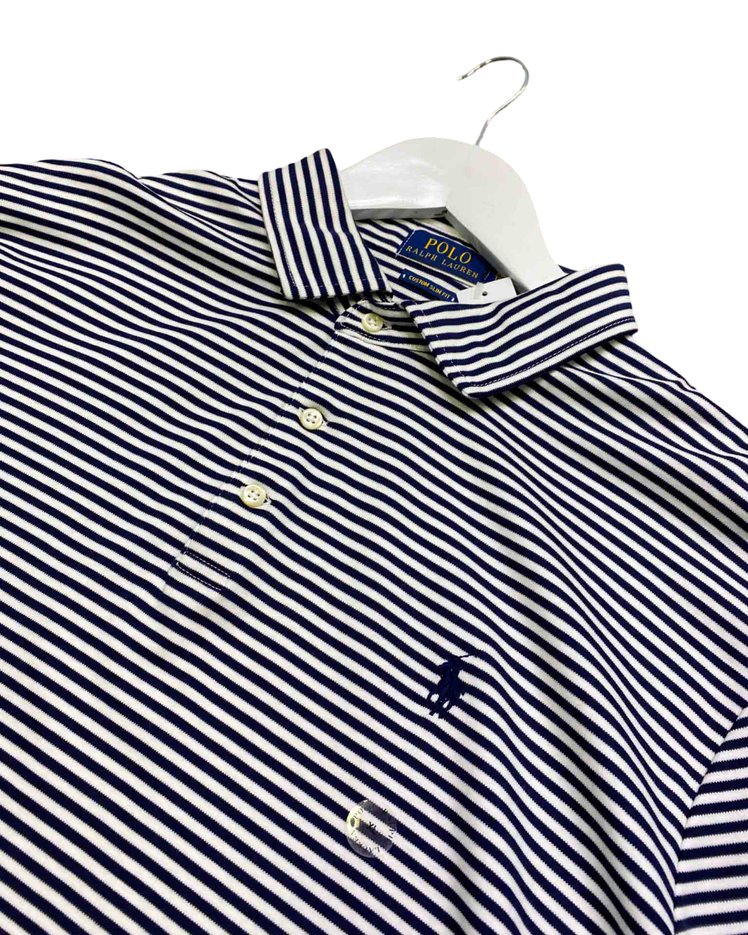 Size XL | Polo Ralph Lauren Navy and White Striped Polo NWT