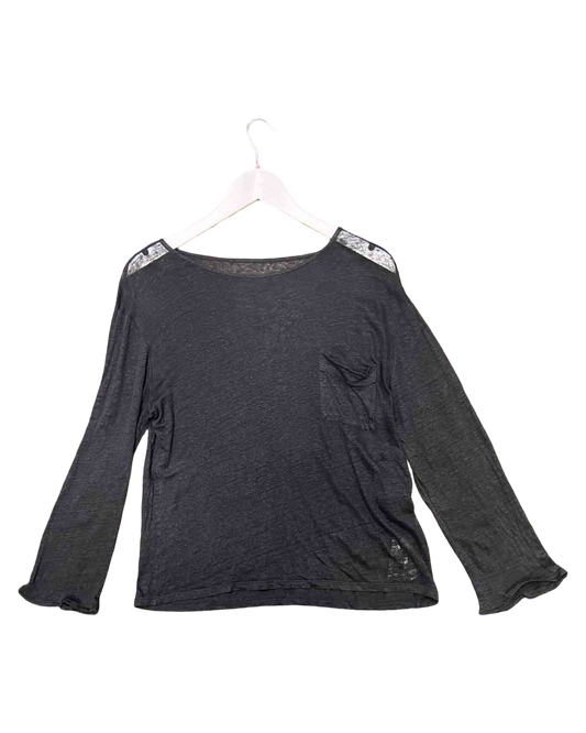 Size S | Acne Studios Grey Sheer Top