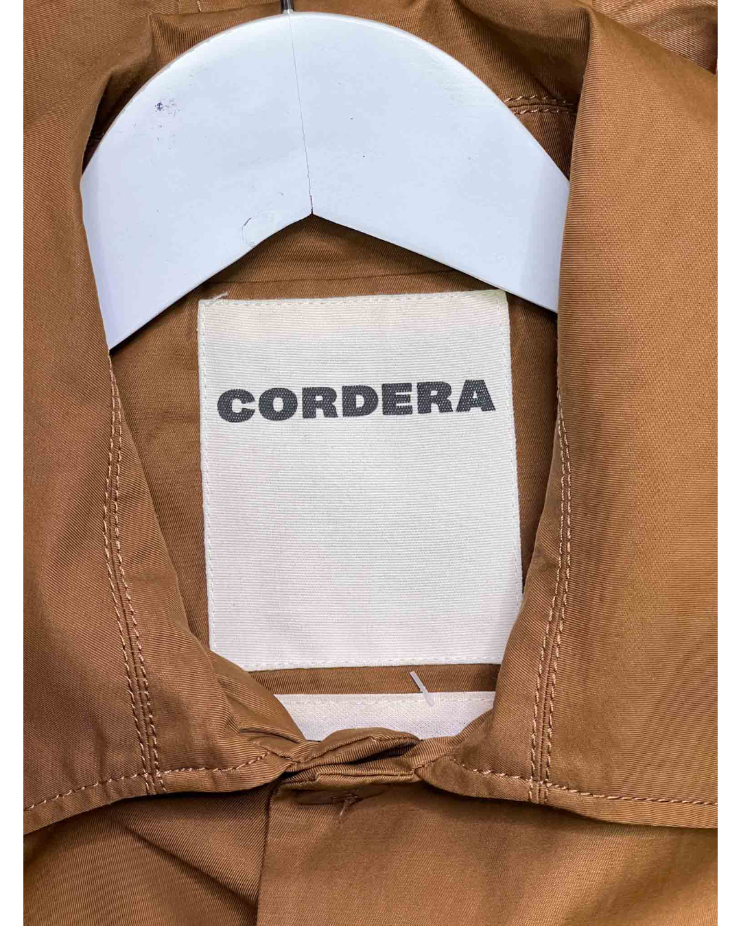 Size L | Cordera Brown Hooded Trench Coat