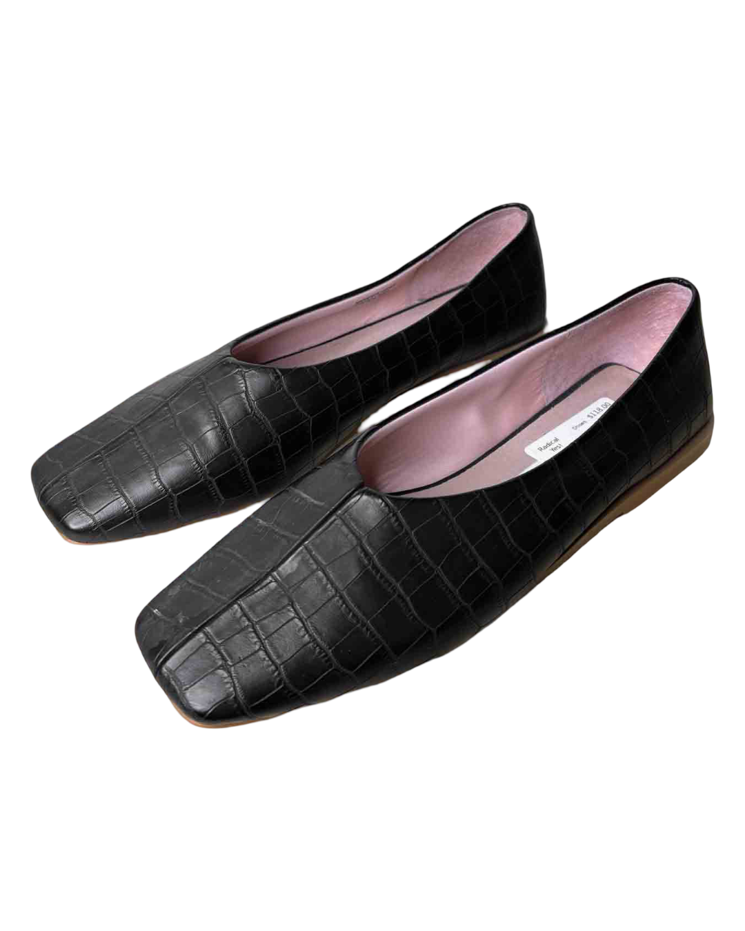 Size 37 | Radical Yes Black Utopia Croc Flats