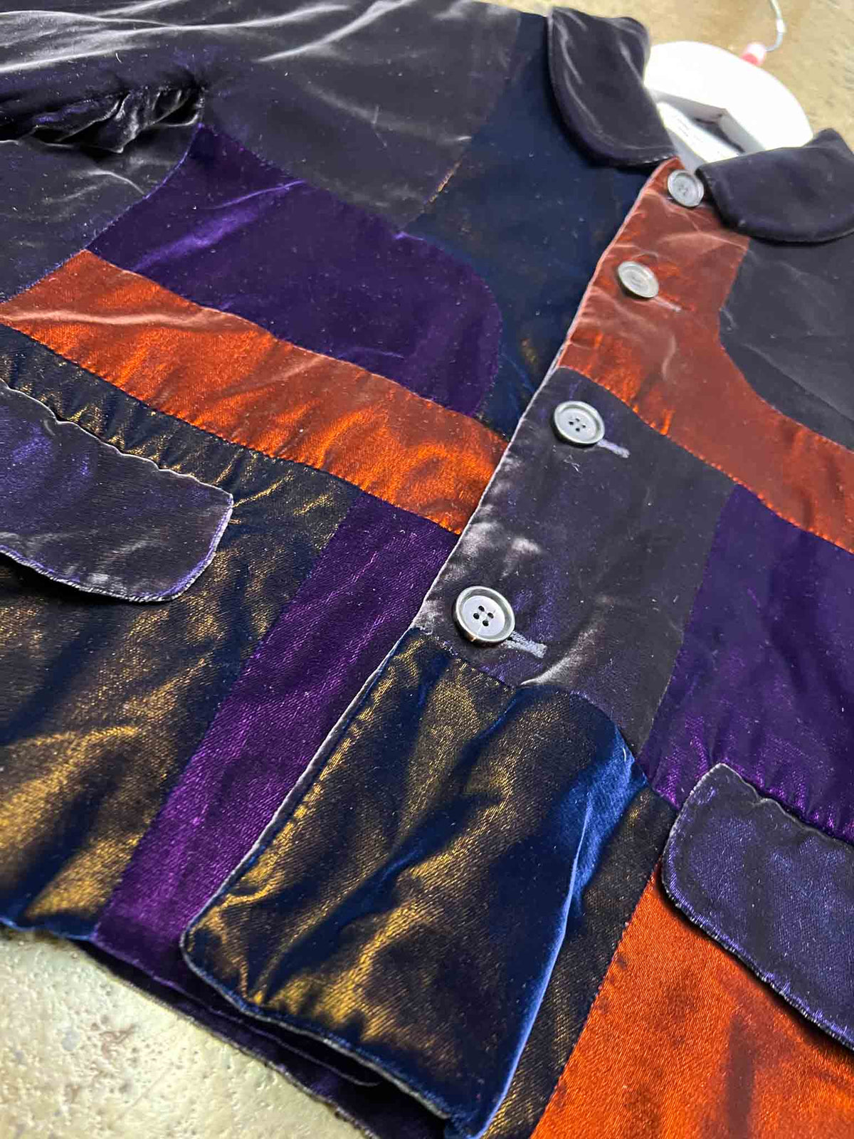 Size XS | Comme des Garçons Velvet Patchwork Jacket