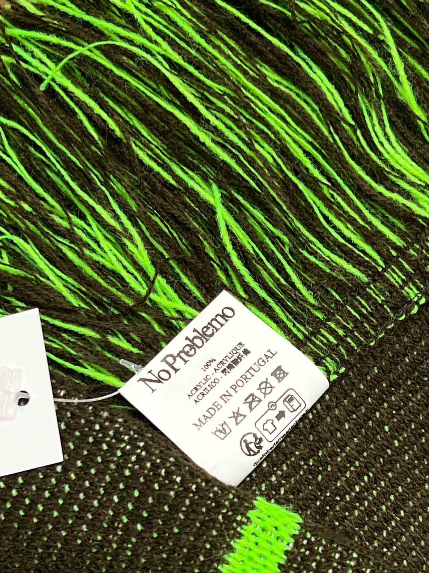Aries No Problemo Brown\Green Knit Scarf