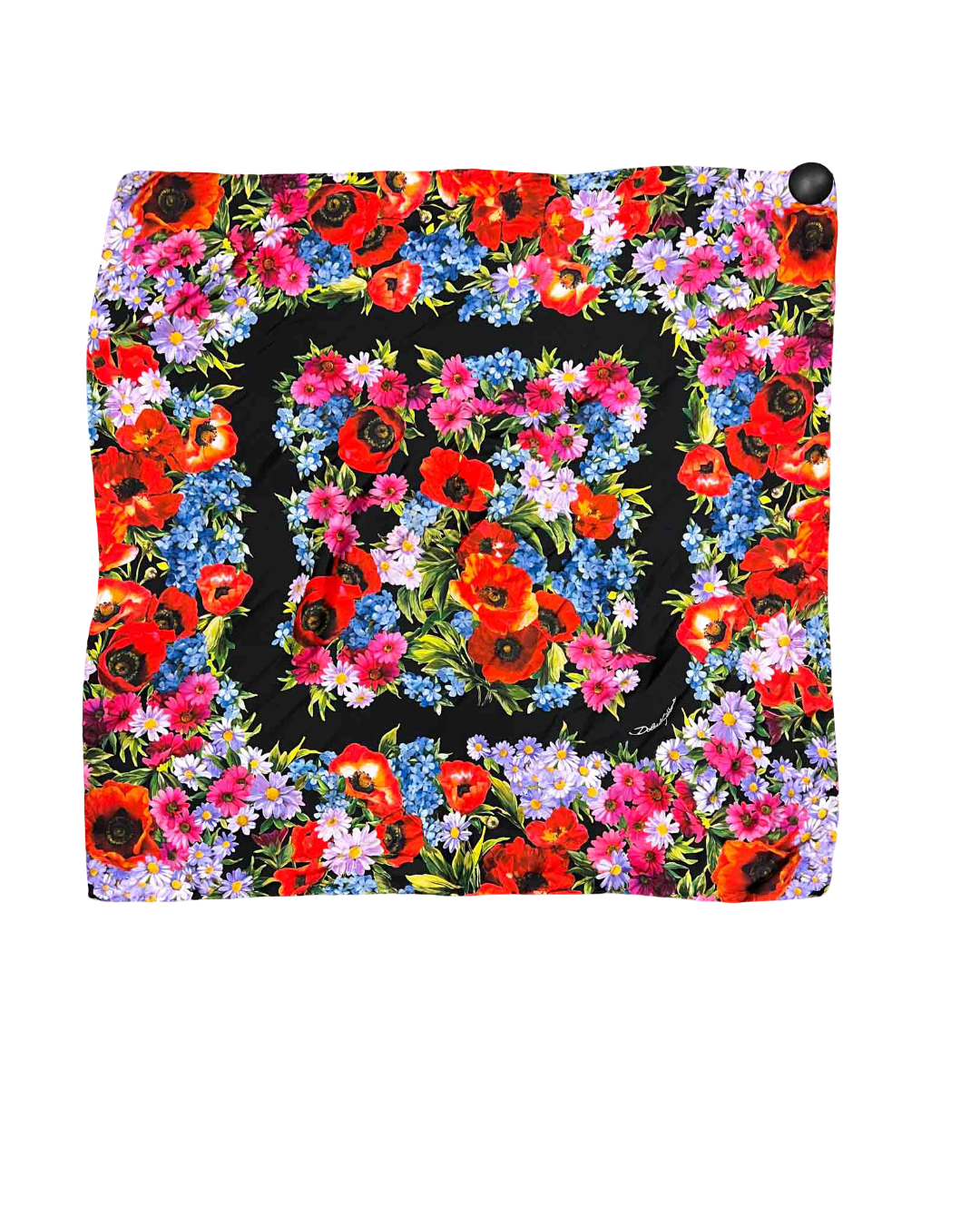 Dolce & Gabbana Multi Silk Floral Scarf