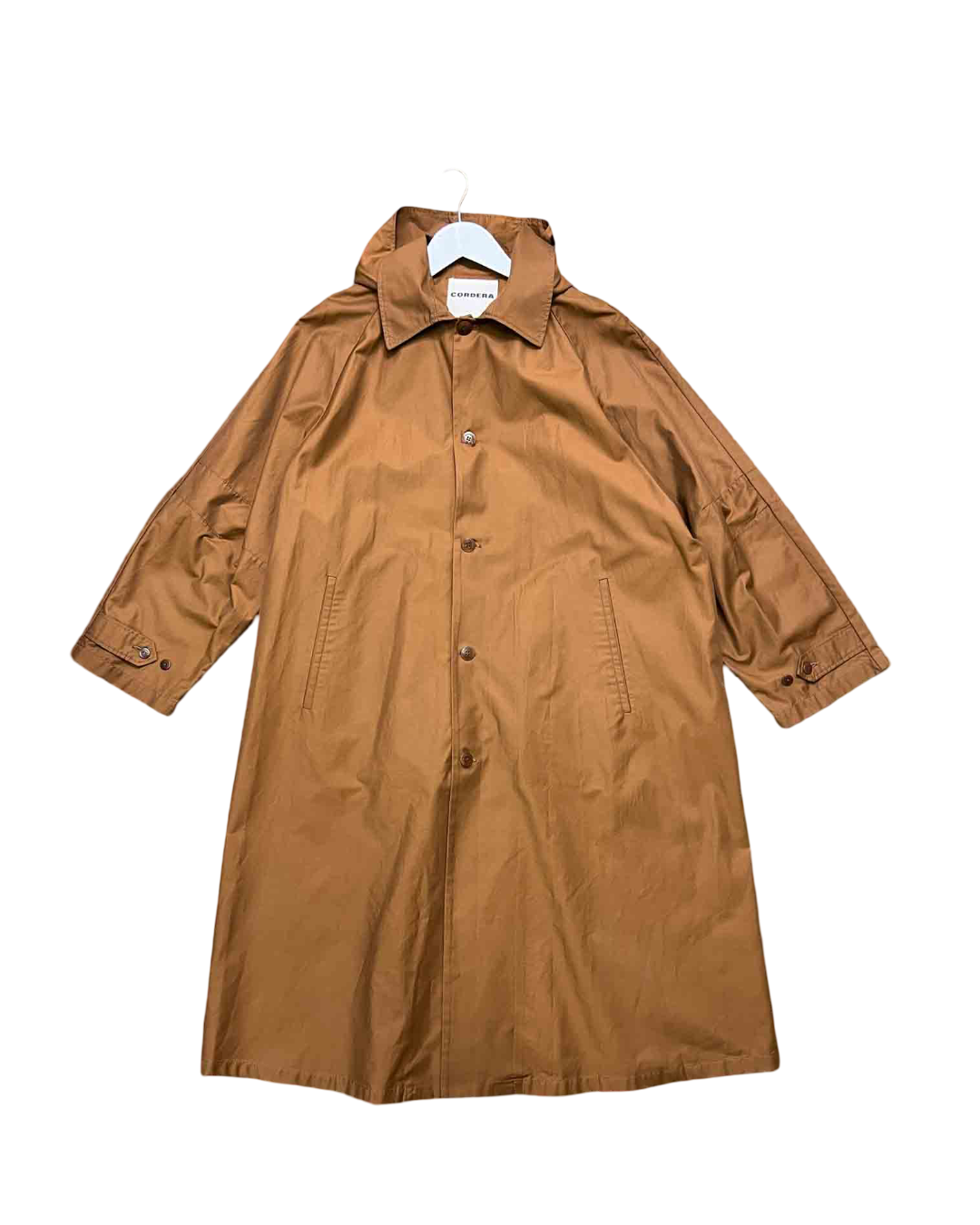 Size L | Cordera Brown Hooded Trench Coat