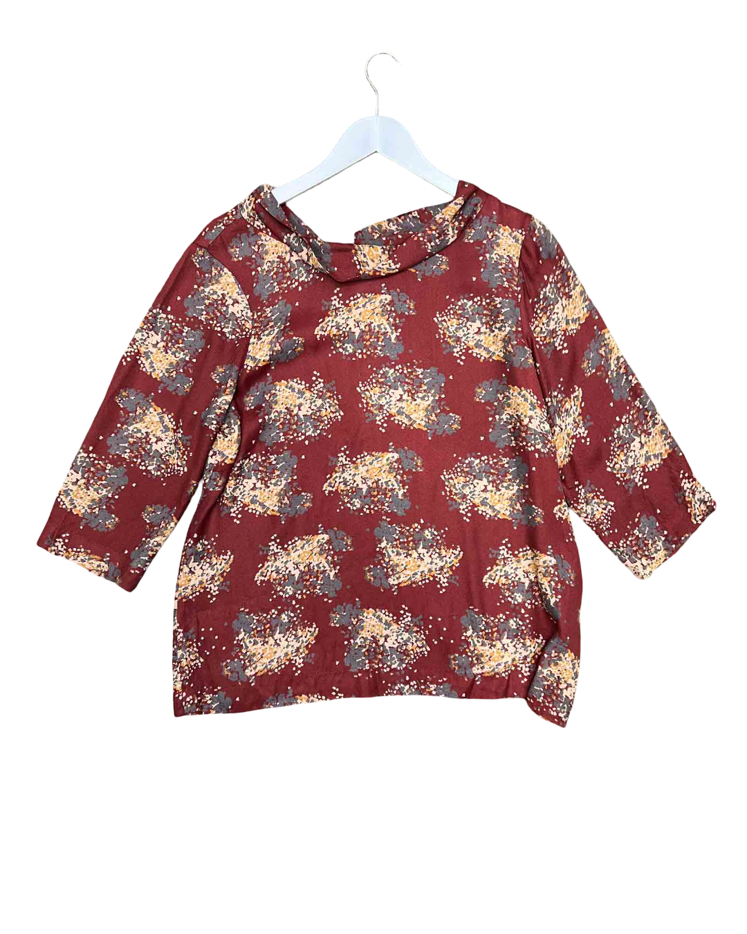 Size 14 | Toast Printed Cowl Neck Top