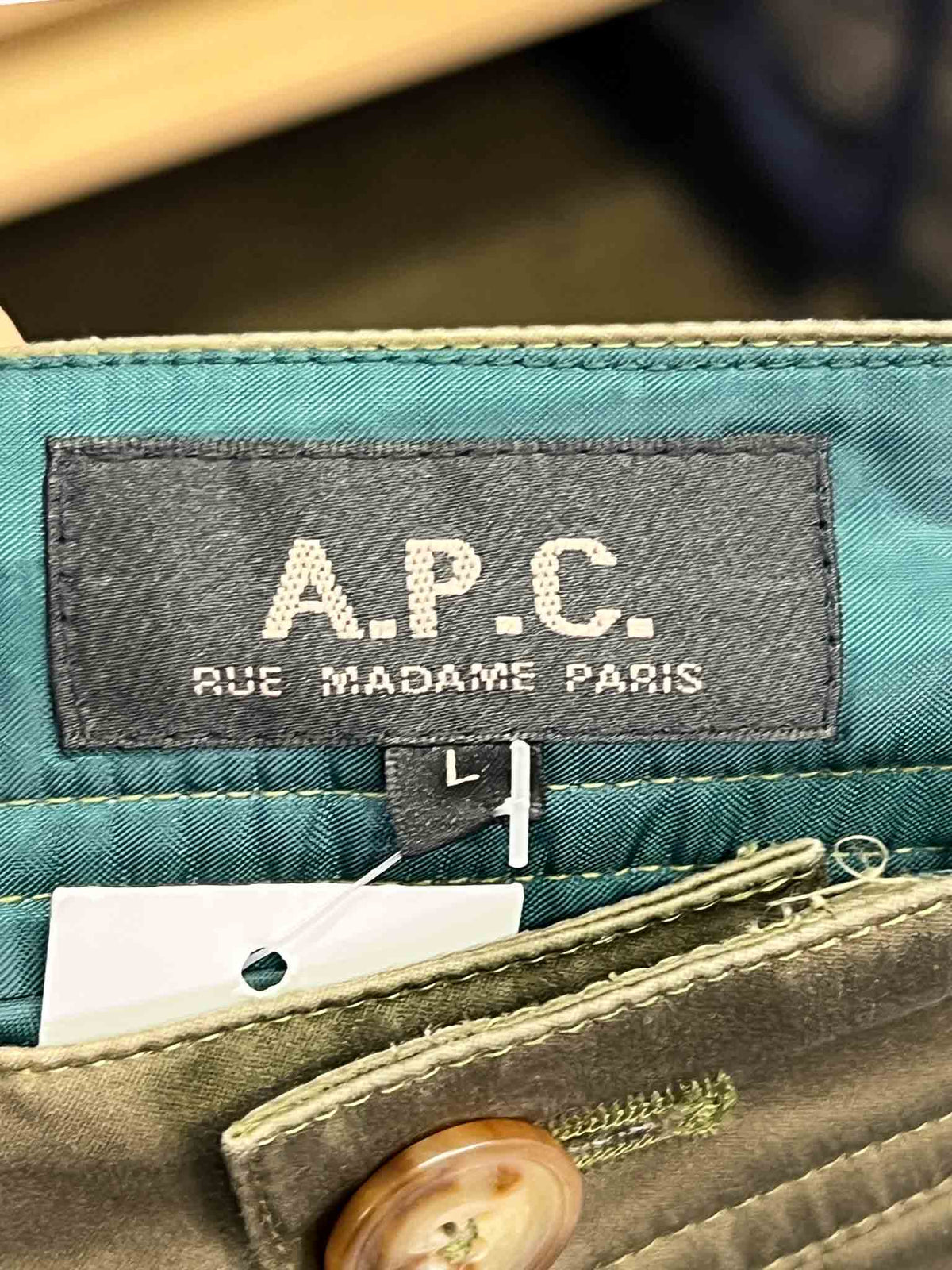 Size L | A.P.C Khaki Masc Shorts