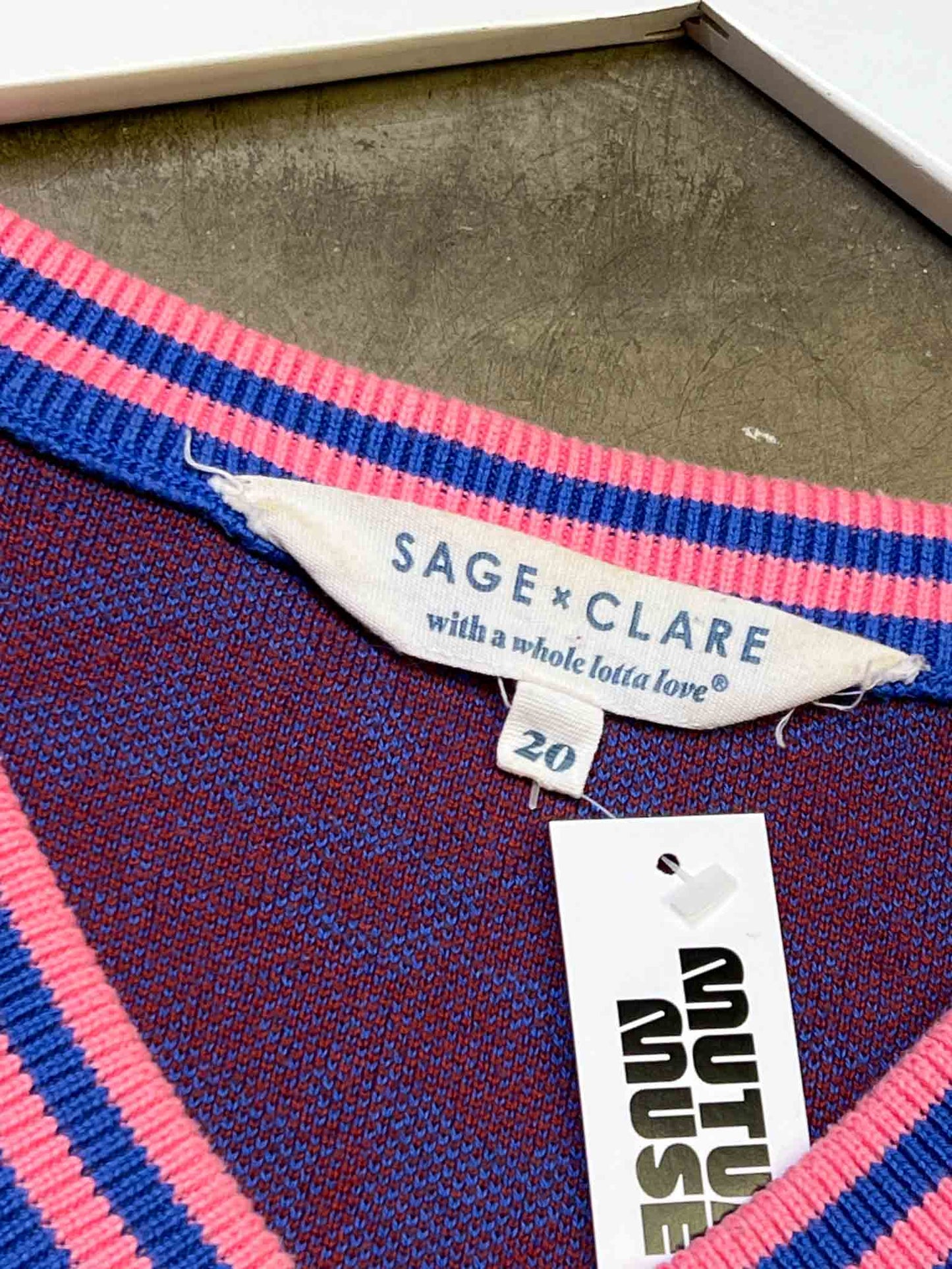 Size 20 (2XL) | Sage x Clare V-Neck Cotton Jumper
