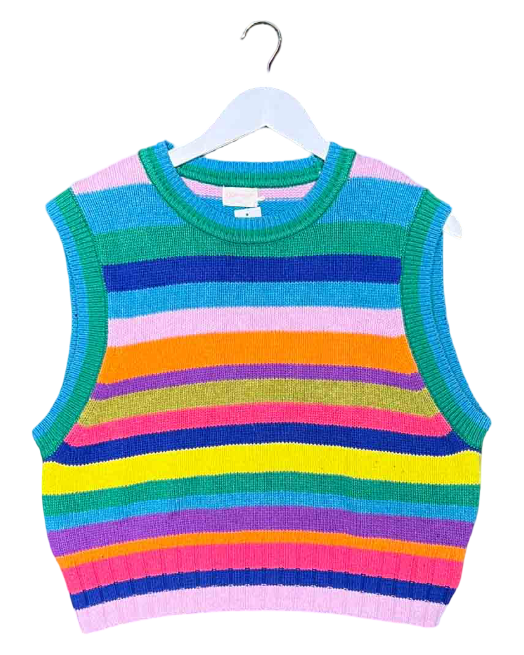 Size 10 | Gorman Candy Stripy Merino Wool Knit Vest