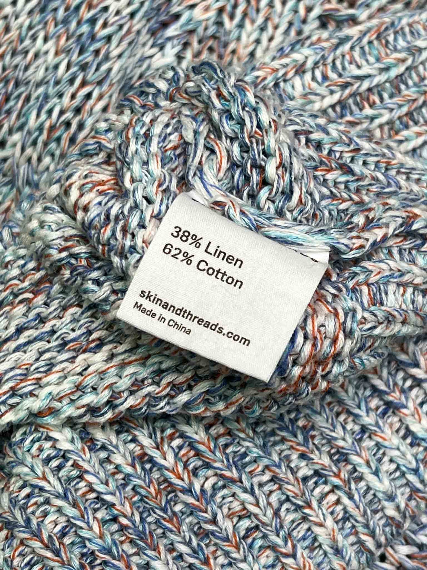 Size 1 (S) | Skin & Threads Multicoloured Linen/Cotton Knit Jumper