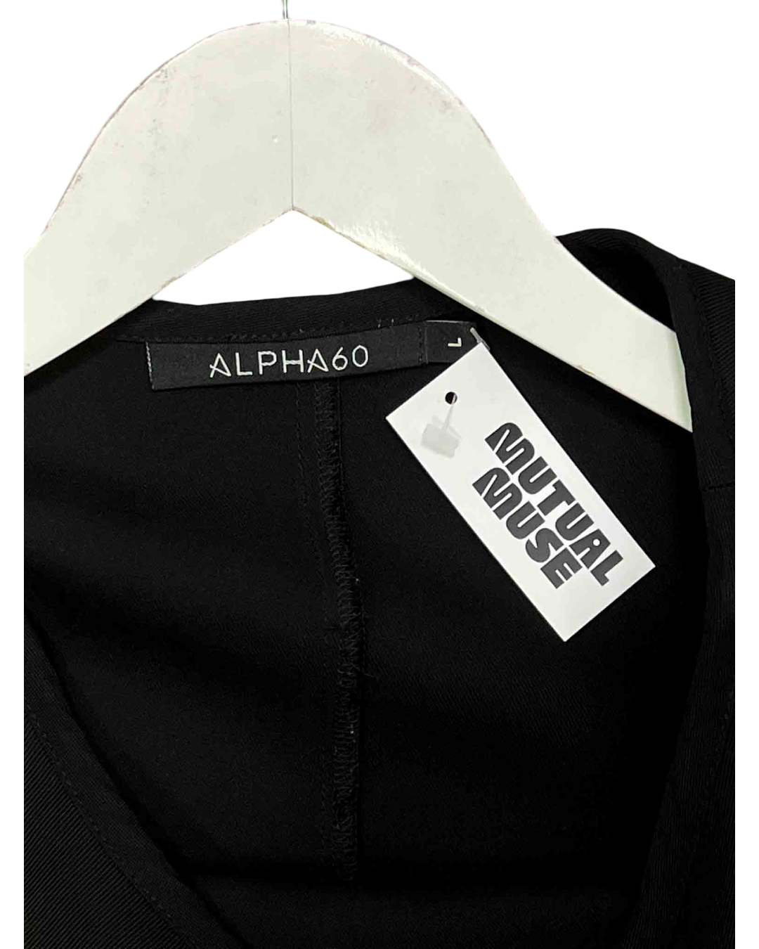 Size L | Alpha60 Black Midi Shift Dress