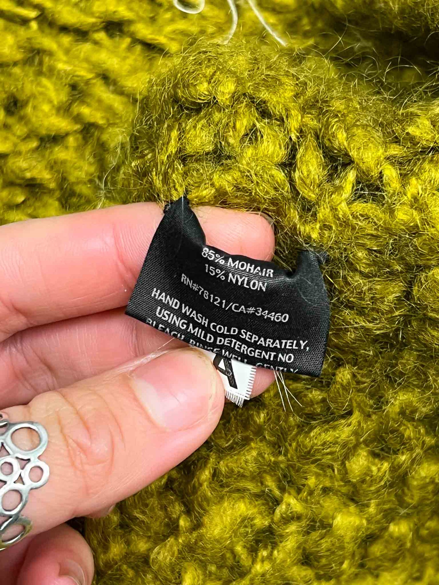 Size (OS) | Eileen Fisher Chartreuse Knitted Tube/ Cowl Scarf