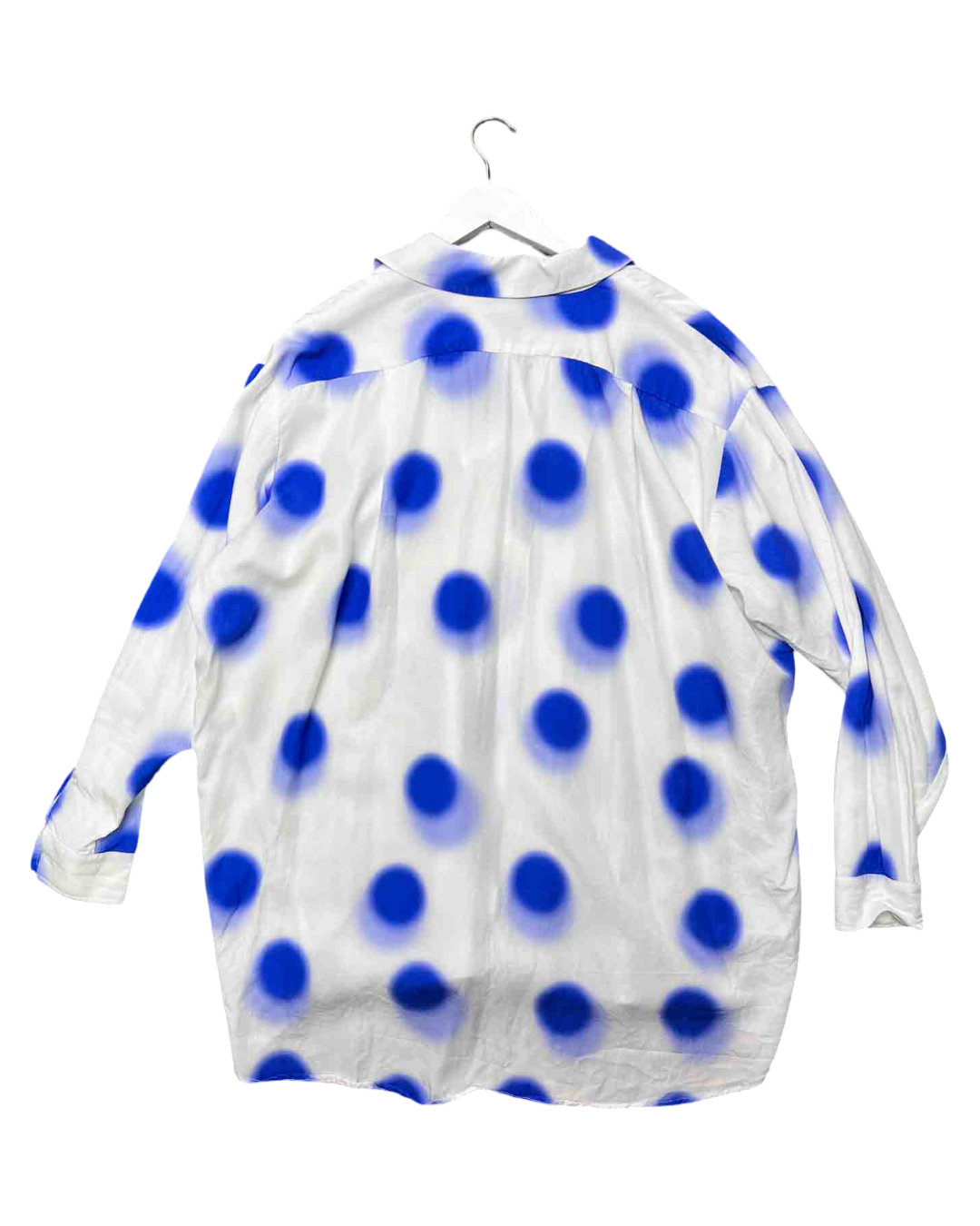 Size M/L | Verner White/Blue Spot Oversized Business Shirt