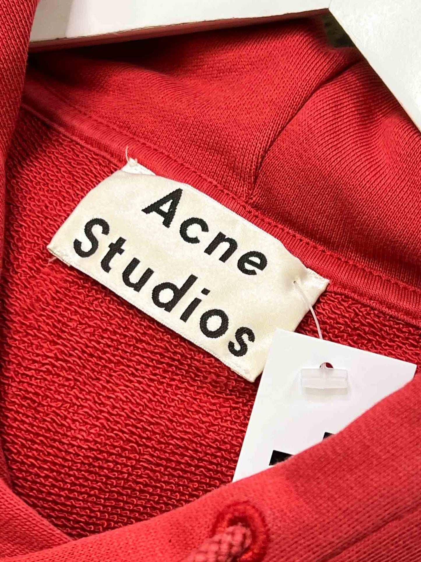 Size S | Acne Studios Red Cotton Cropped Jumper