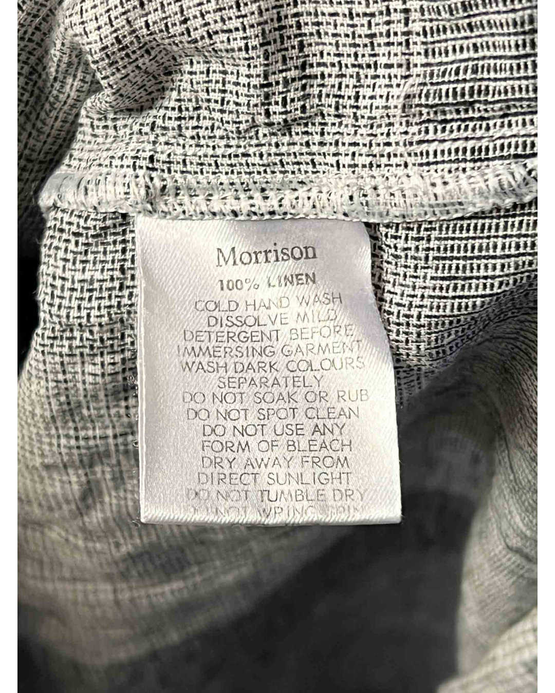 Size XL | Morrison Grey Check Linen Smock Dress