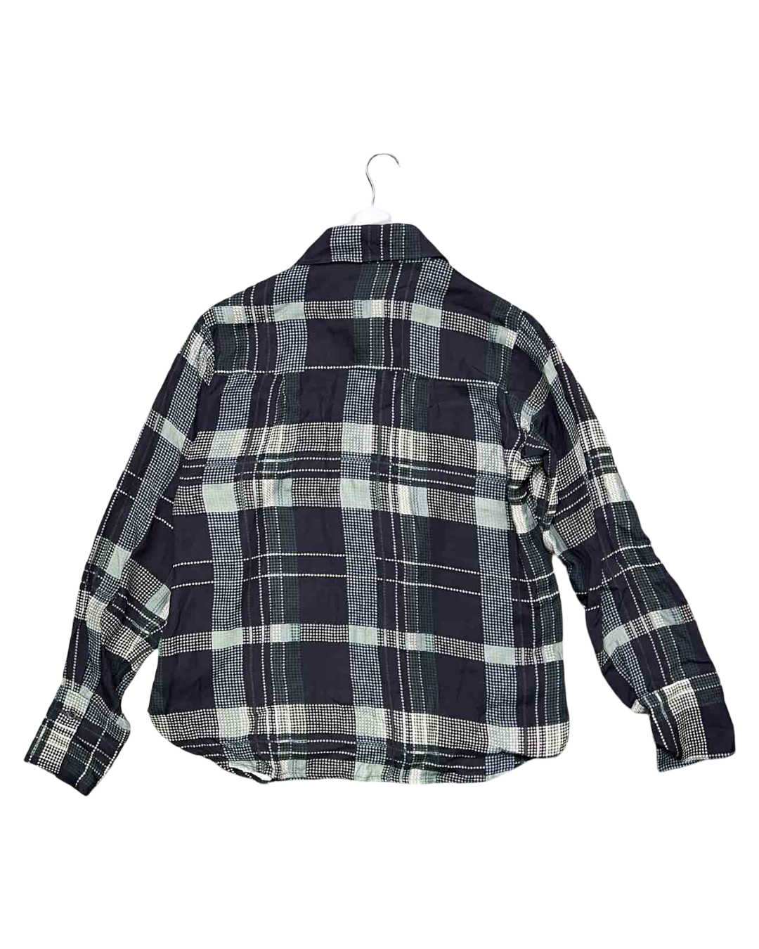 Size L | Second Female Flowy Dot Plaid Shirt