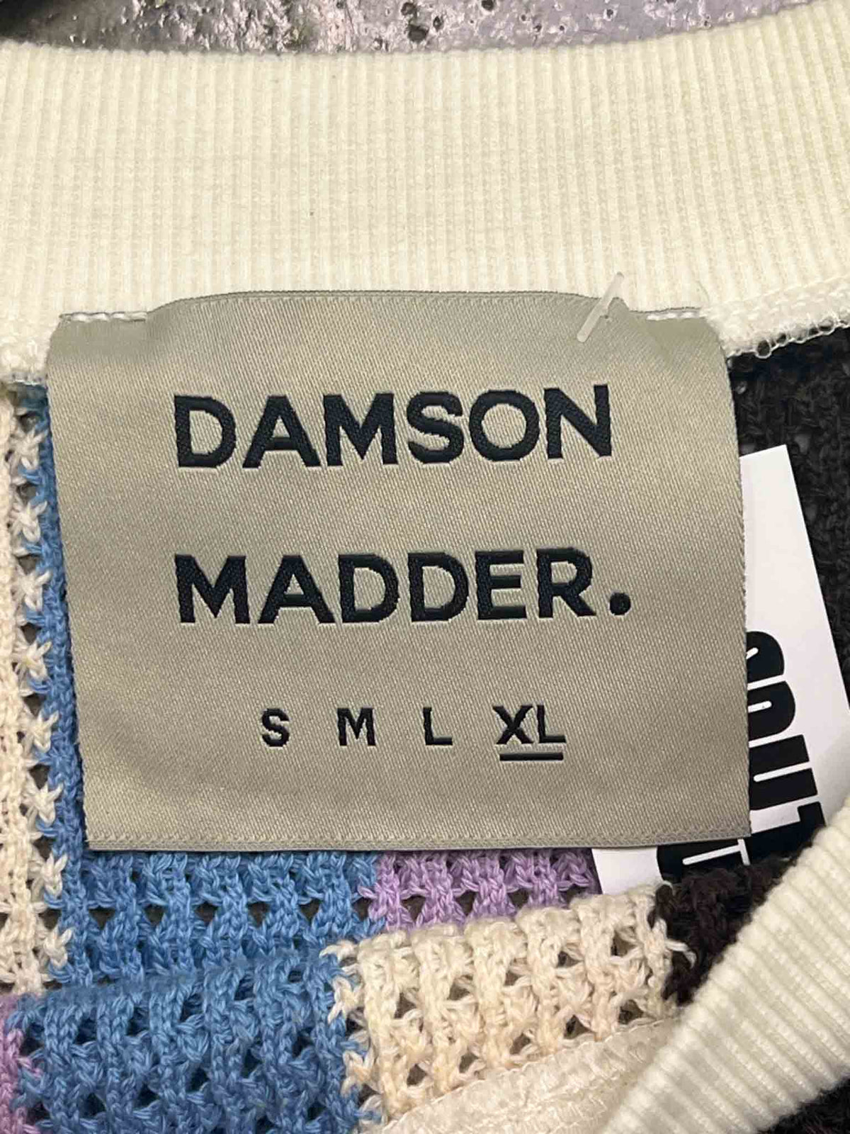 Size XL | Damson Madder Cotton Crochet Style Vest