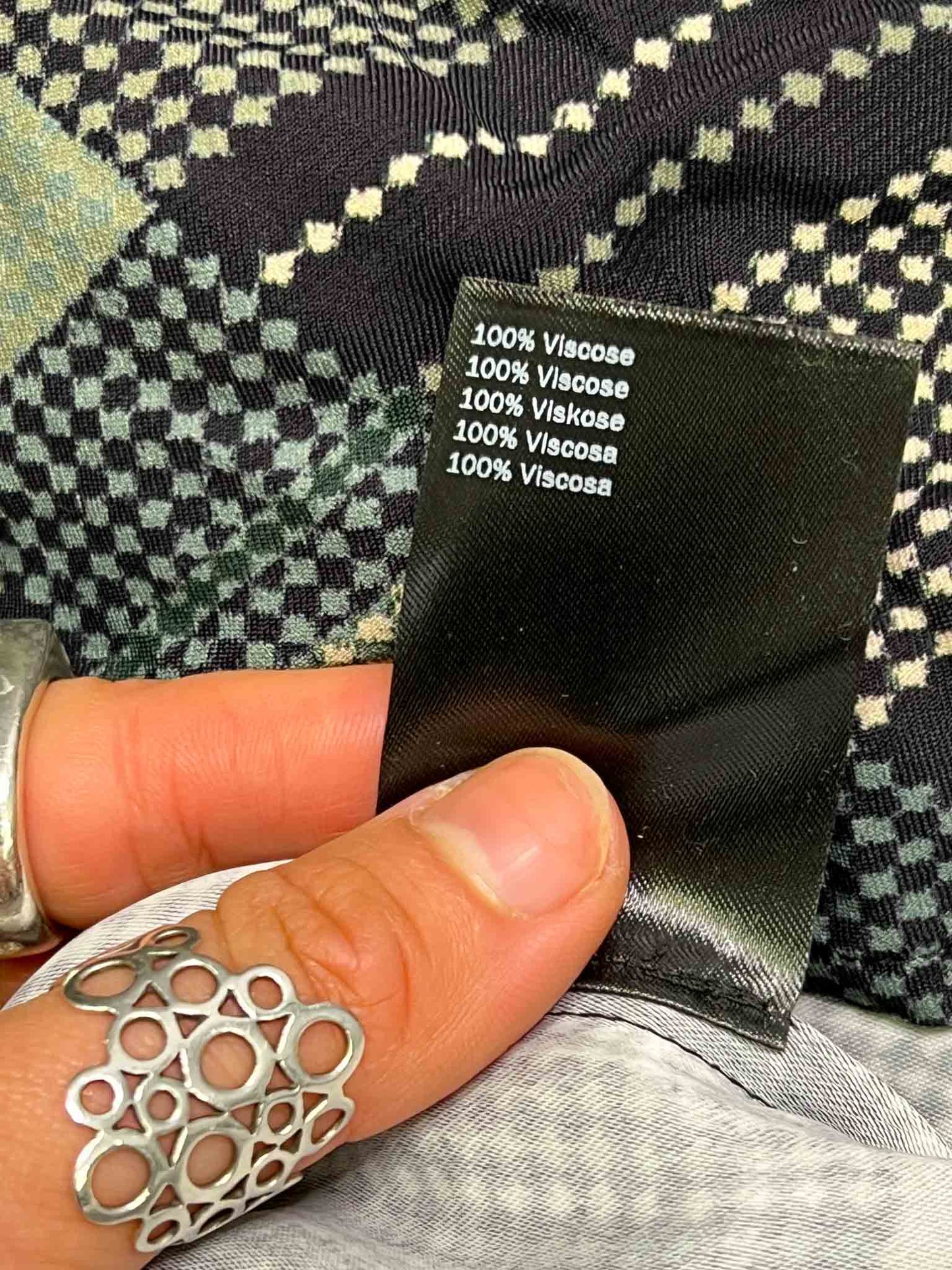 Size L | Second Female Flowy Dot Plaid Shirt