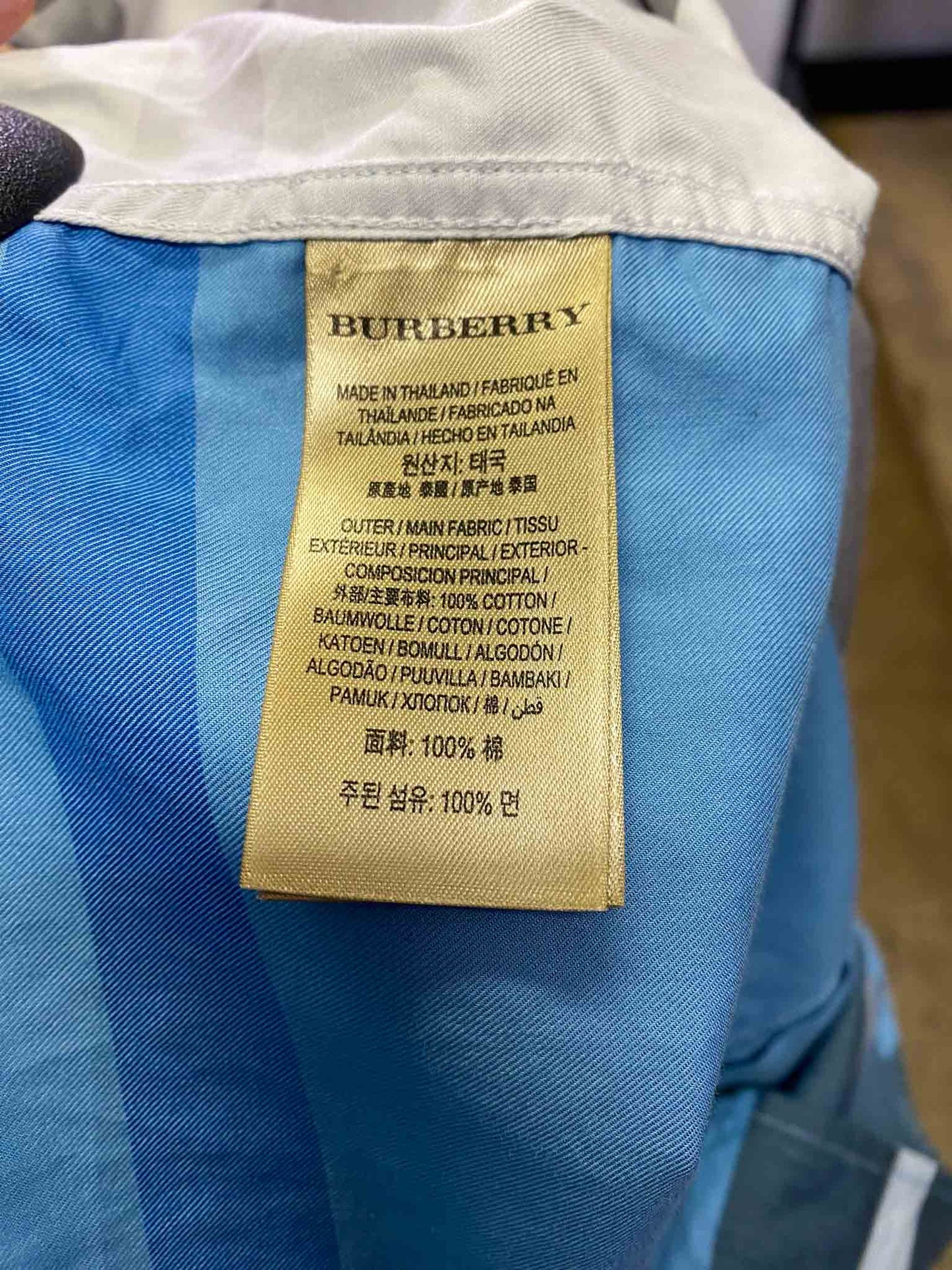 Size L | Burberry Blue Clandon Tartan Shirt