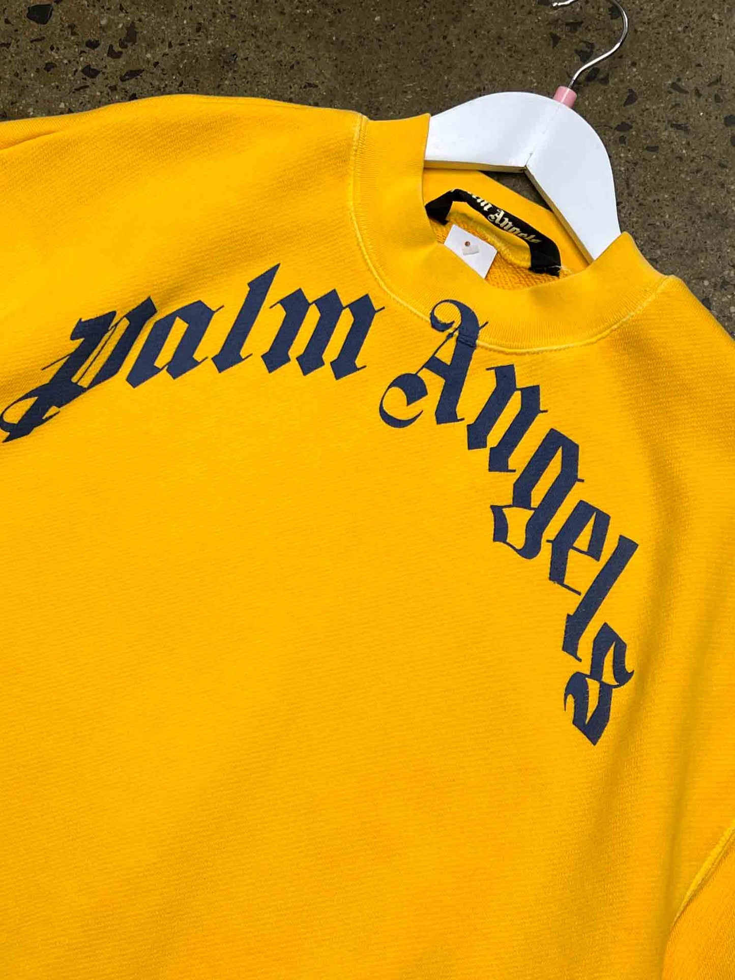 Size XS | Palm Angels Vintage Wash Curved Logo Crew Sweatshirt