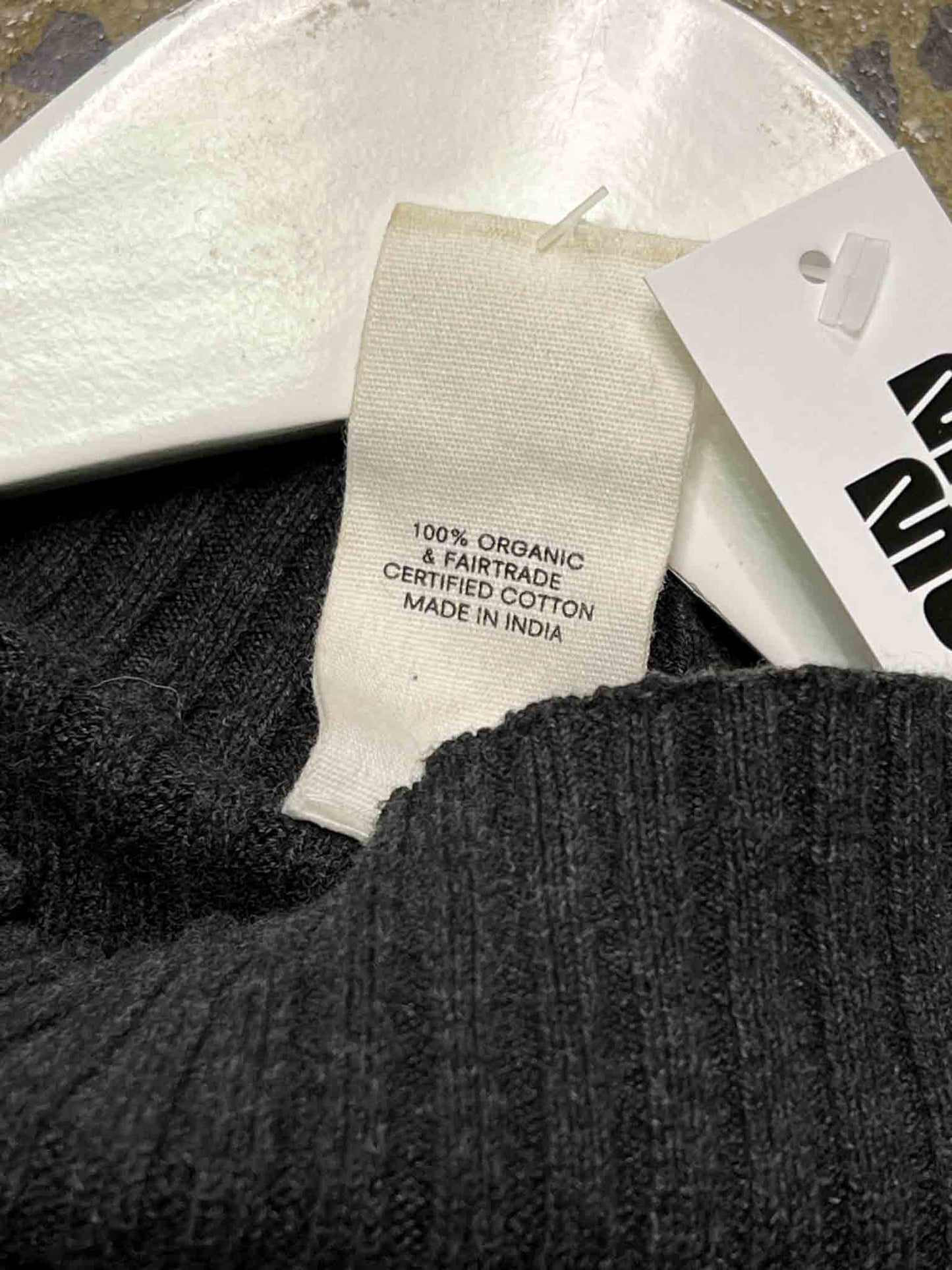Size L | Kowtow Grey Organic Cotton Knitted Jumper