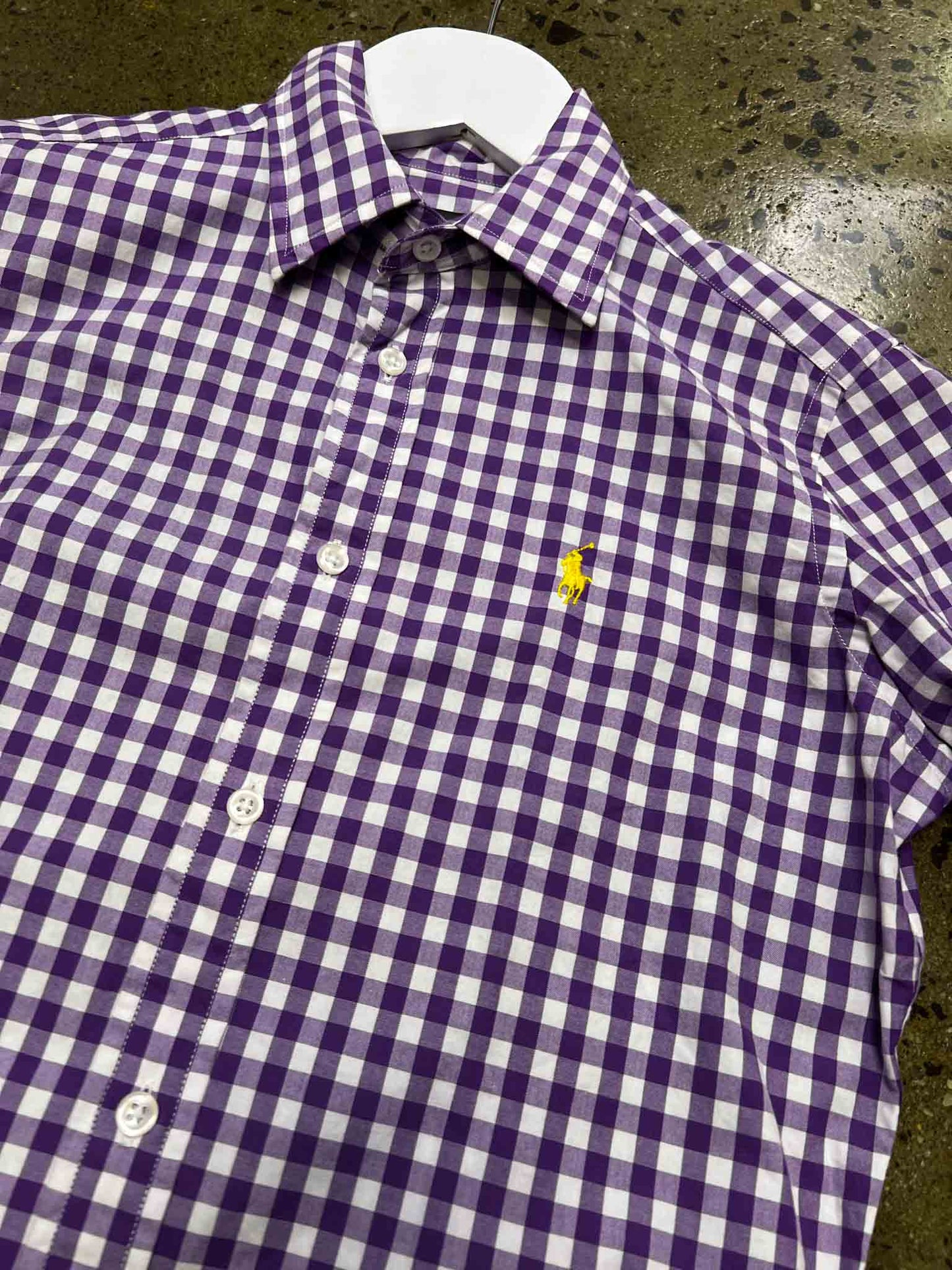 Size 4 (S) | Ralph Lauren Sport Purple Check Cotton Shirt
