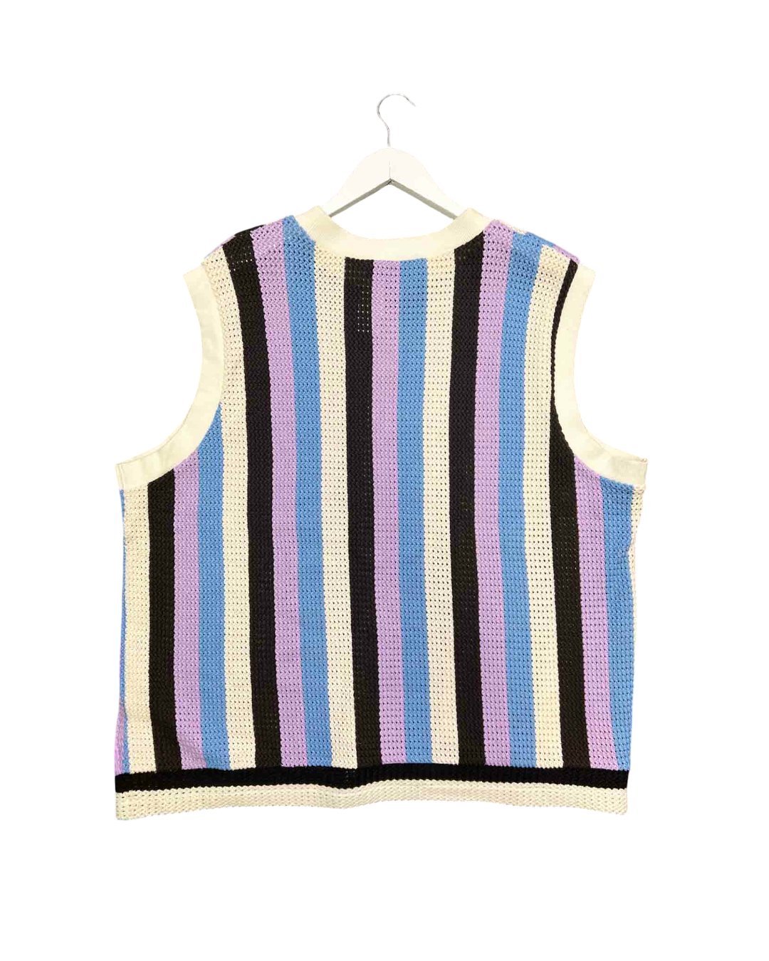 Size XL | Damson Madder Cotton Crochet Style Vest