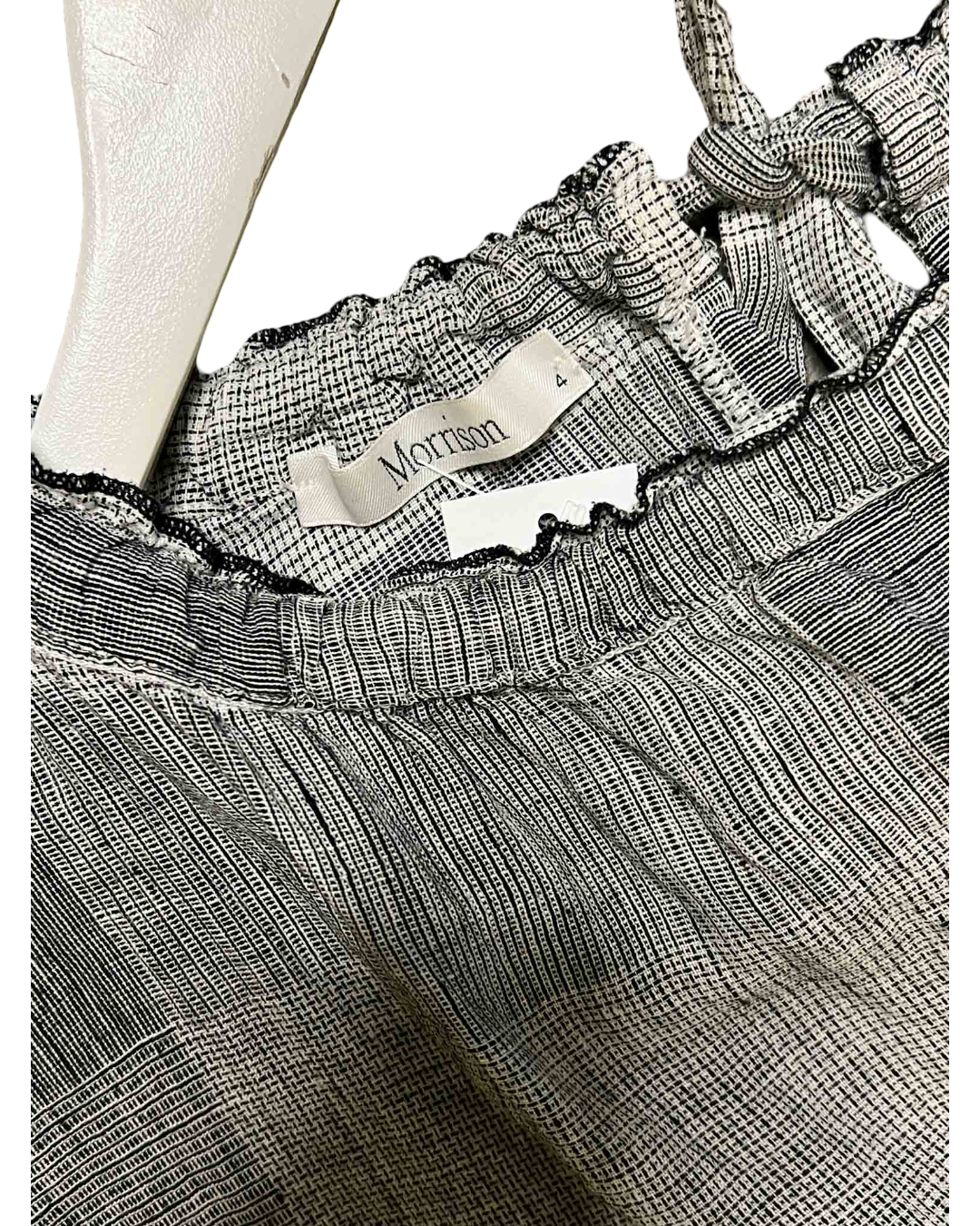 Size XL | Morrison Grey Check Linen Smock Dress