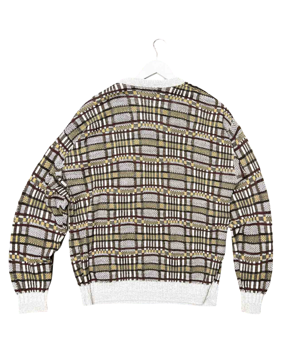 Size L | St John's Bay Cotton Blend Knitted Plaid Jumper