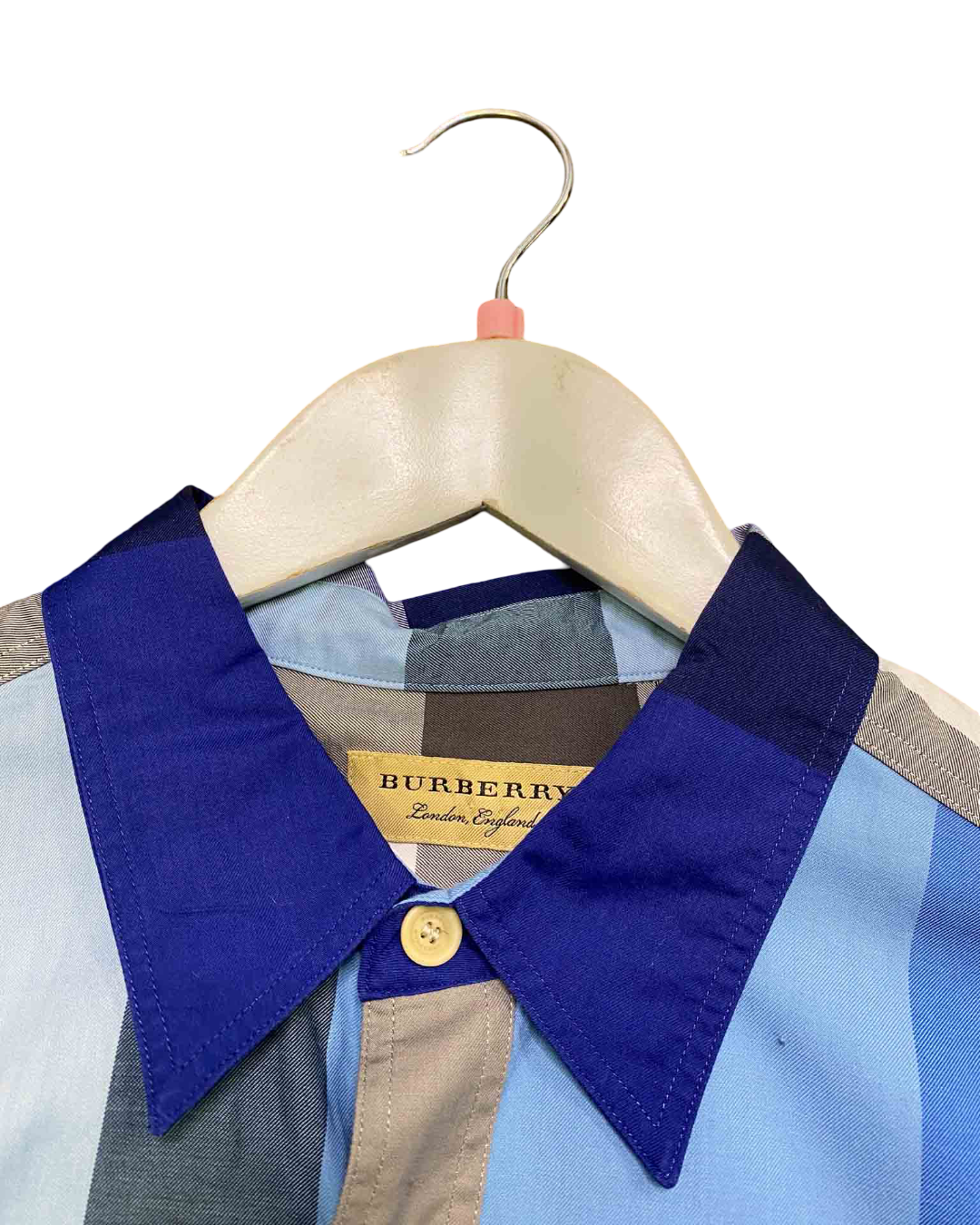 Size L | Burberry Blue Clandon Tartan Shirt