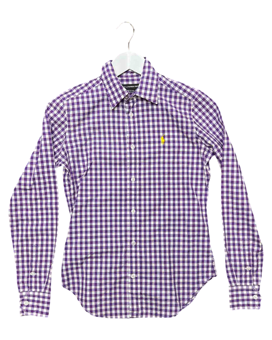 Size 4 (S) | Ralph Lauren Sport Purple Check Cotton Shirt
