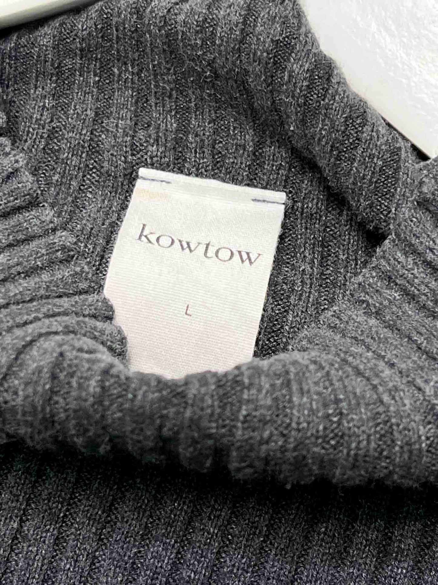 Size L | Kowtow Grey Organic Cotton Knitted Jumper