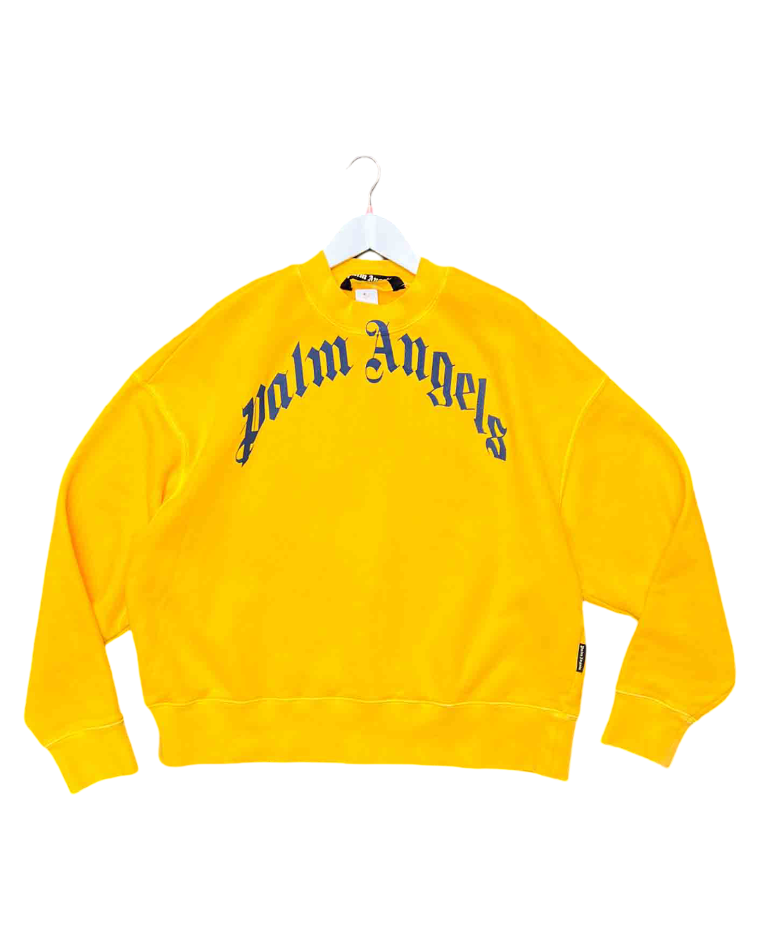 Size XS | Palm Angels Vintage Wash Curved Logo Crew Sweatshirt
