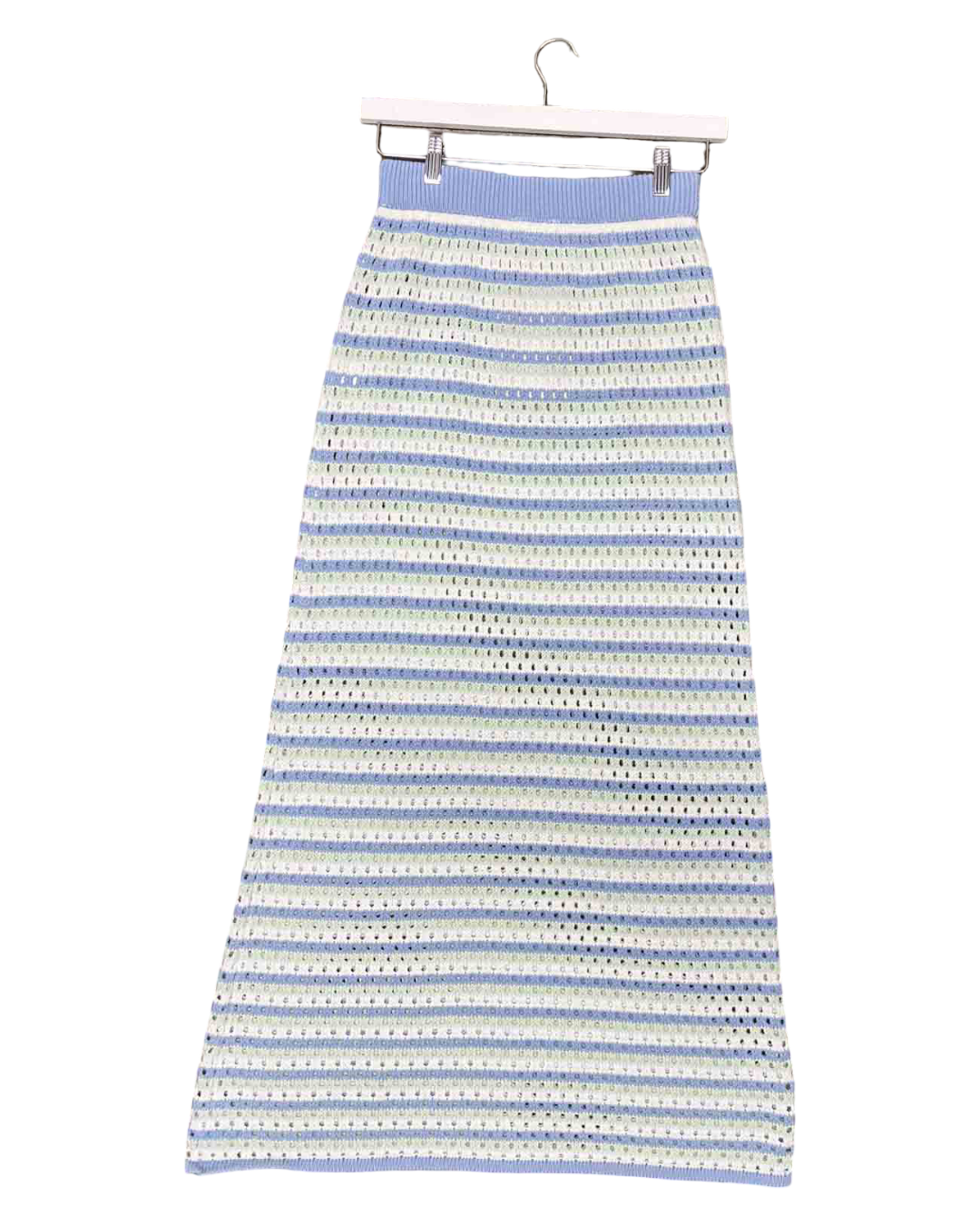 Size 6 | Sabo Blue Erin Cotton Knit Skirt