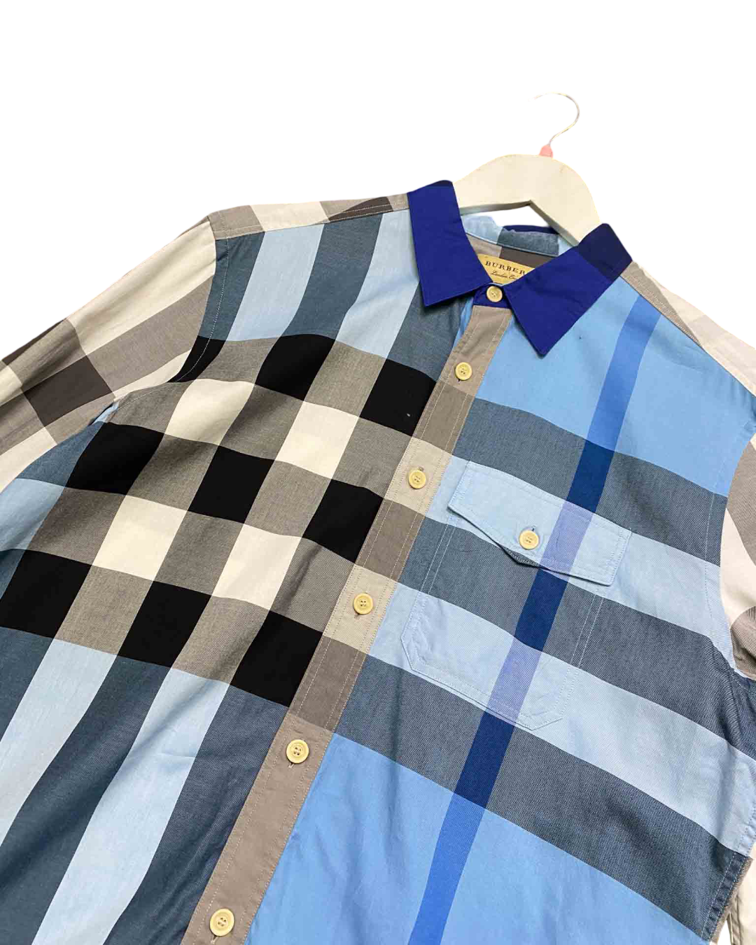 Size L | Burberry Blue Clandon Tartan Shirt