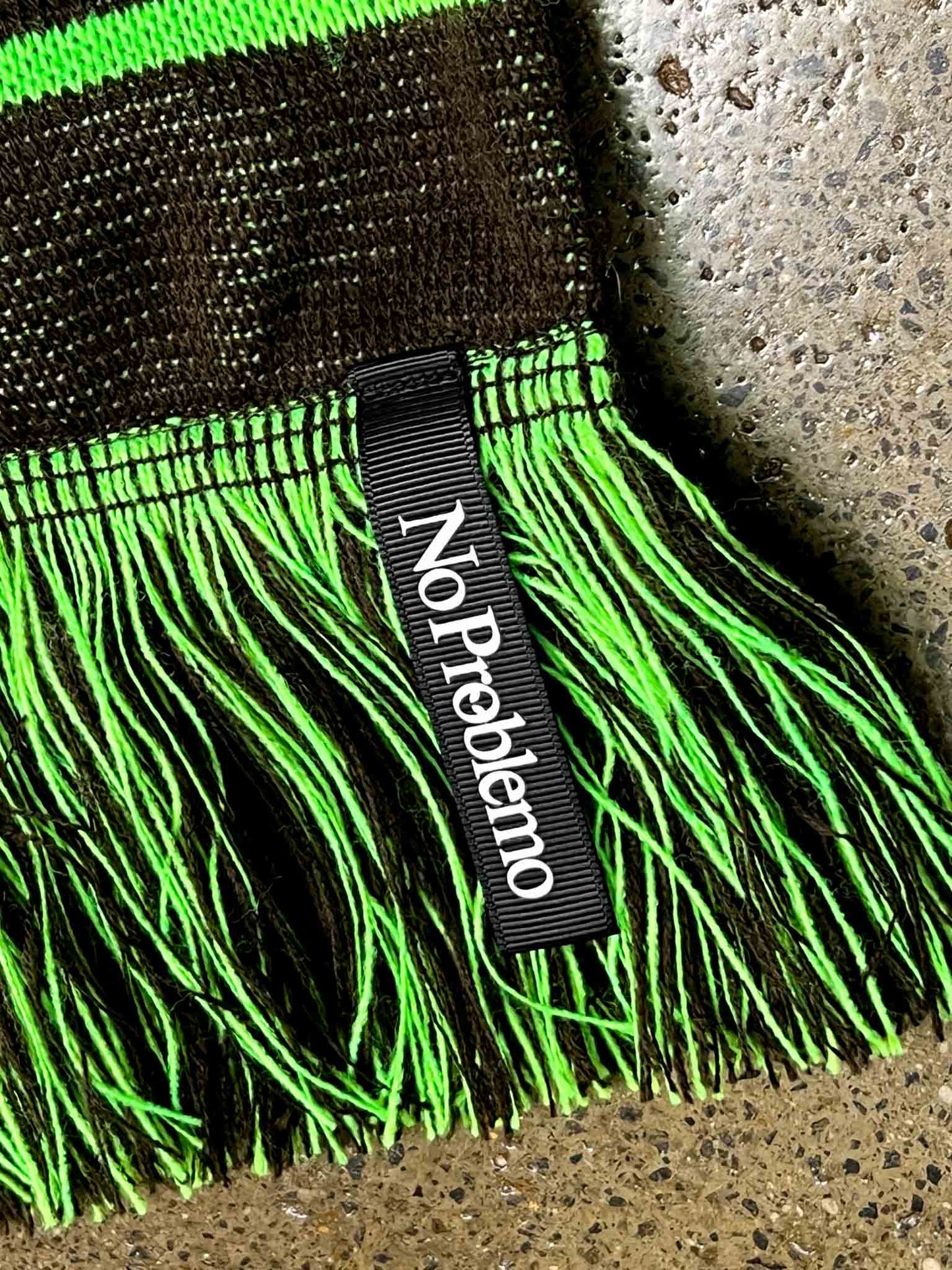 Aries No Problemo Brown\Green Knit Scarf