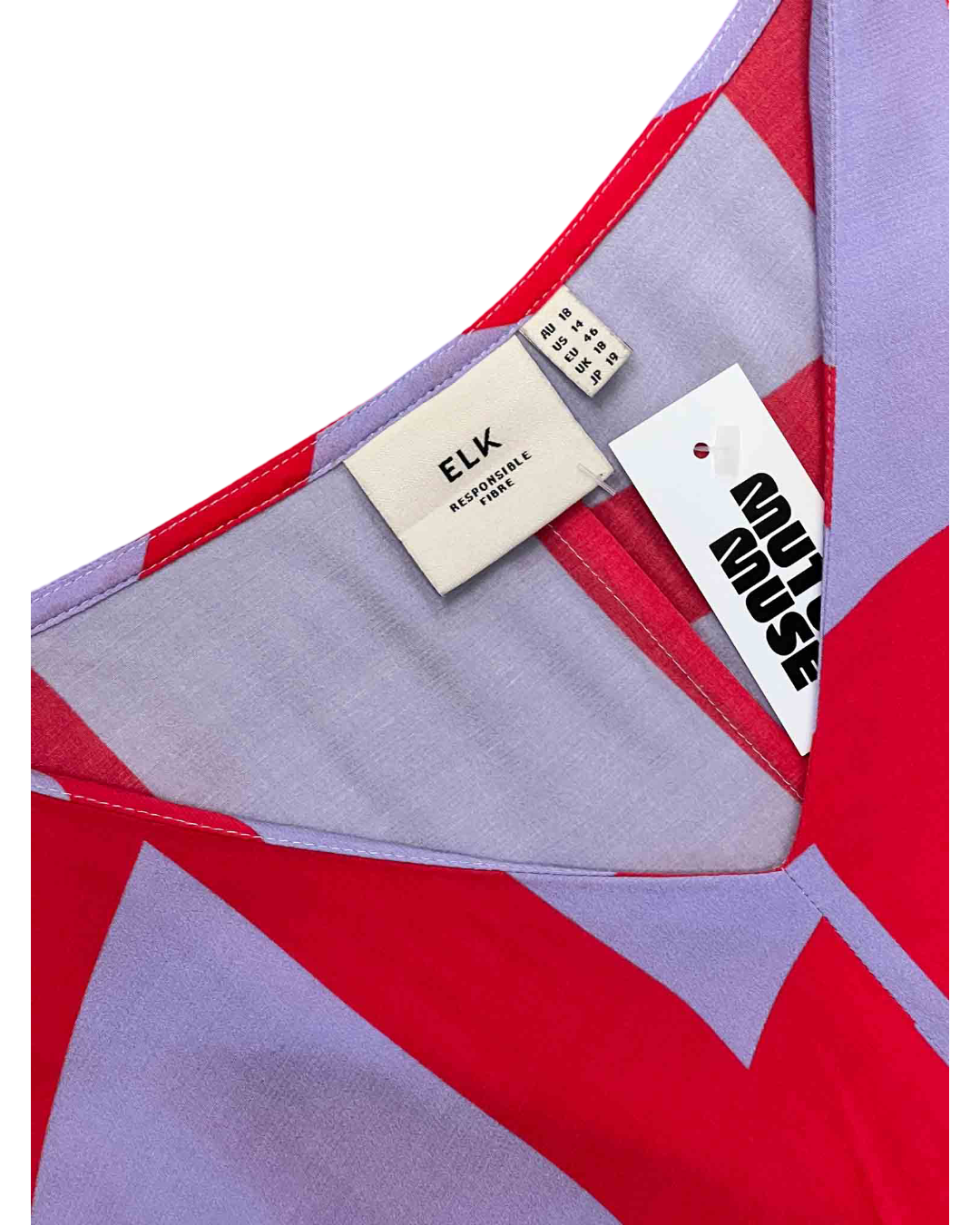 Size 18 | Elk Lilac & Red Batwing Dress