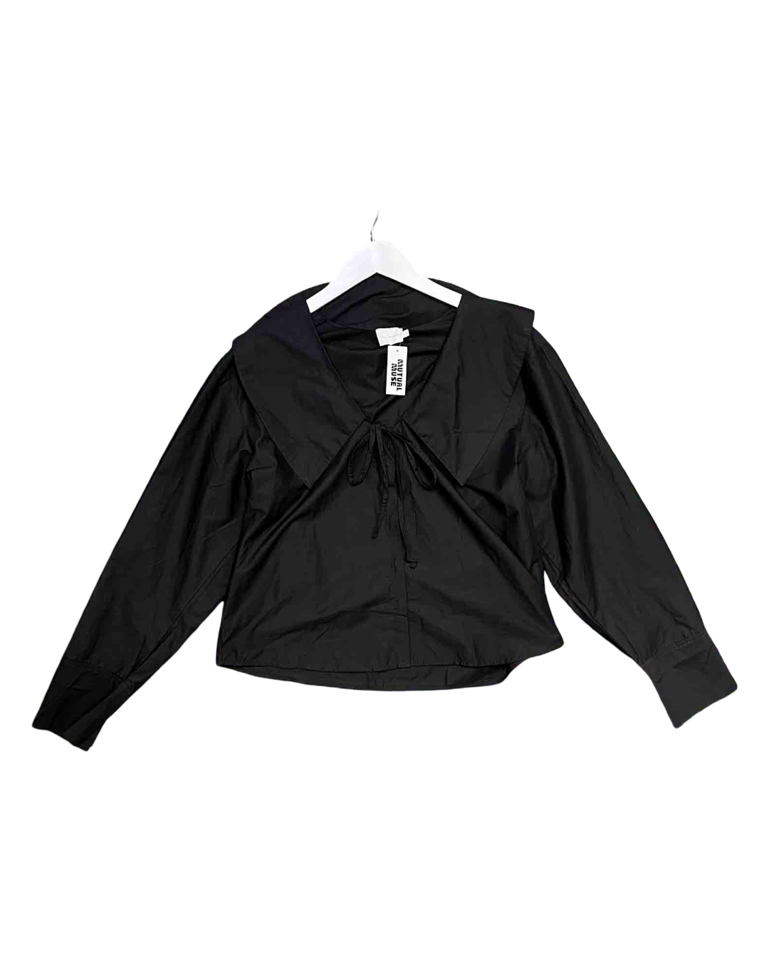 Size S | Deiji Studios Black Collard Tie Shirt