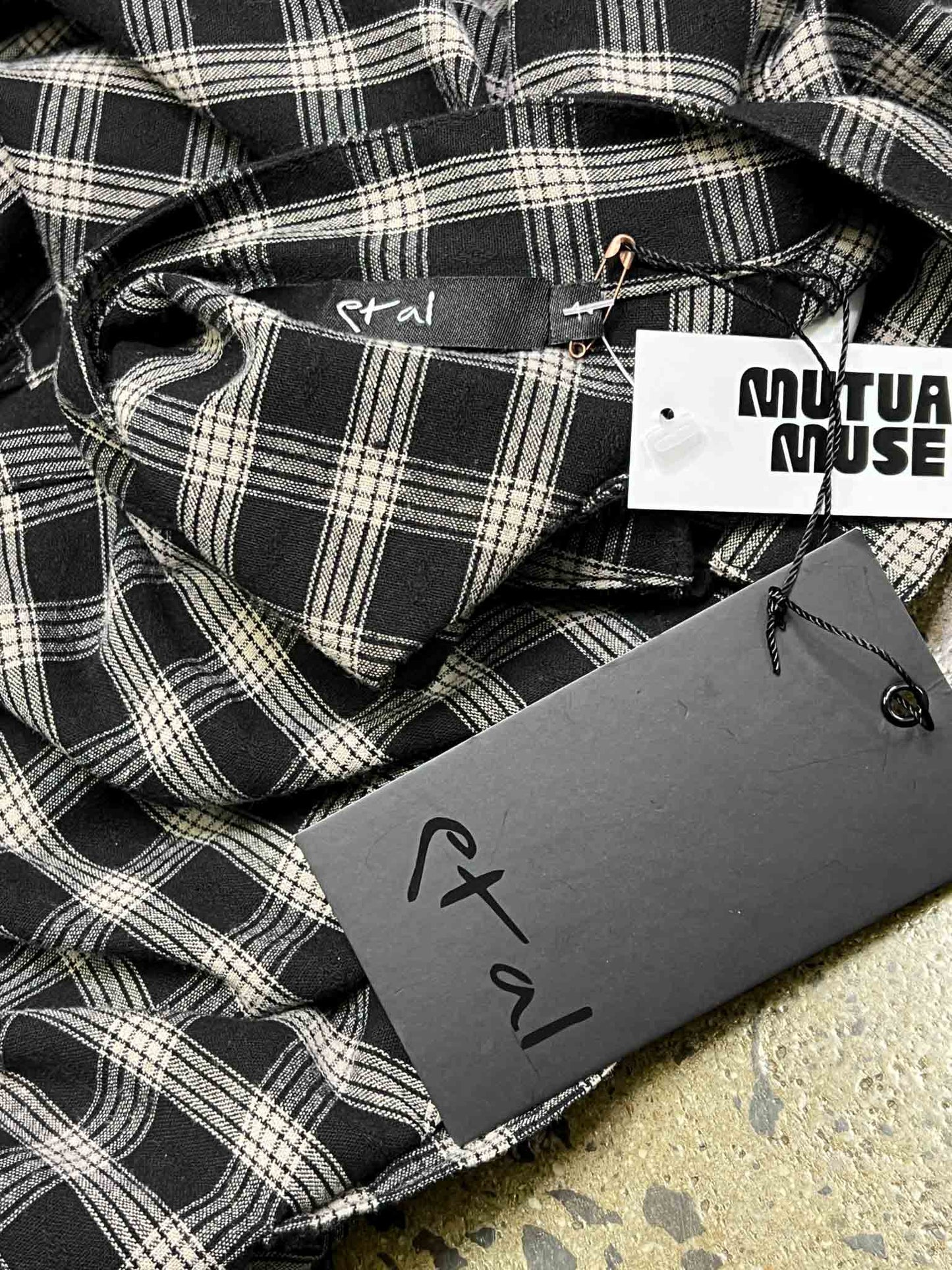 Size OS | Et Al Cotton Check Newton Dress