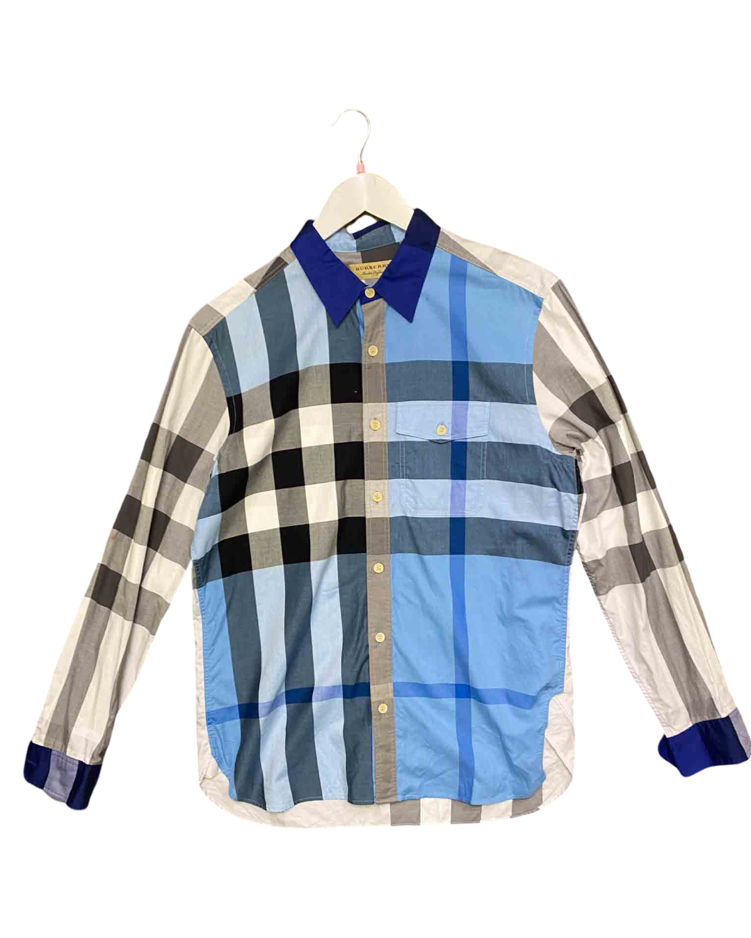 Size L | Burberry Blue Clandon Tartan Shirt