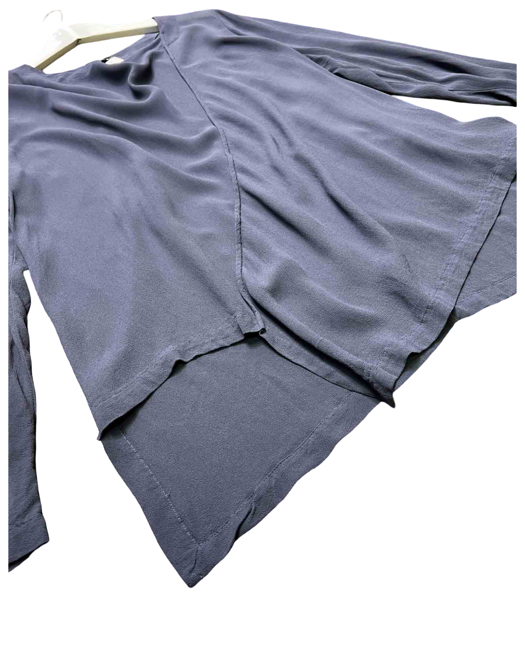Size 5 (3XL) | MM Söhn Periwinkle Draped Asymmetric Top