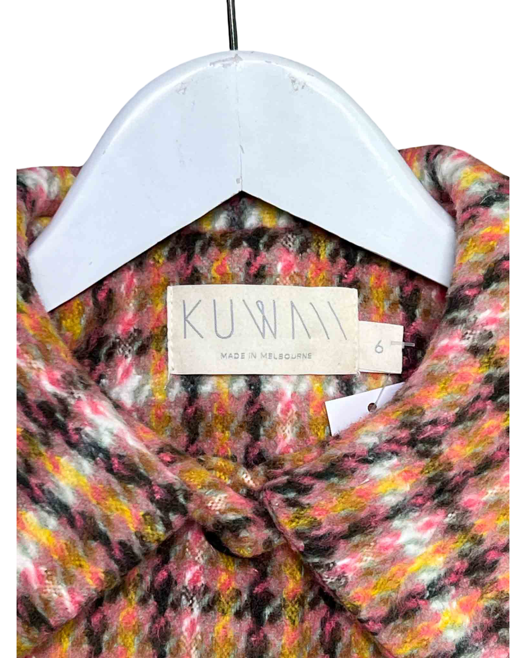Size XS | Kuwaii Pink + Orange Wool Blend Coat