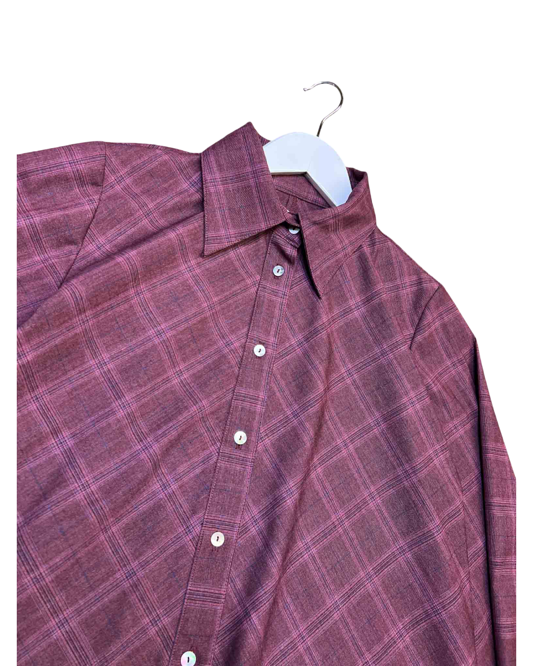 Size 14 (XL) | Kuwaii Burgundy Plaid Shirt