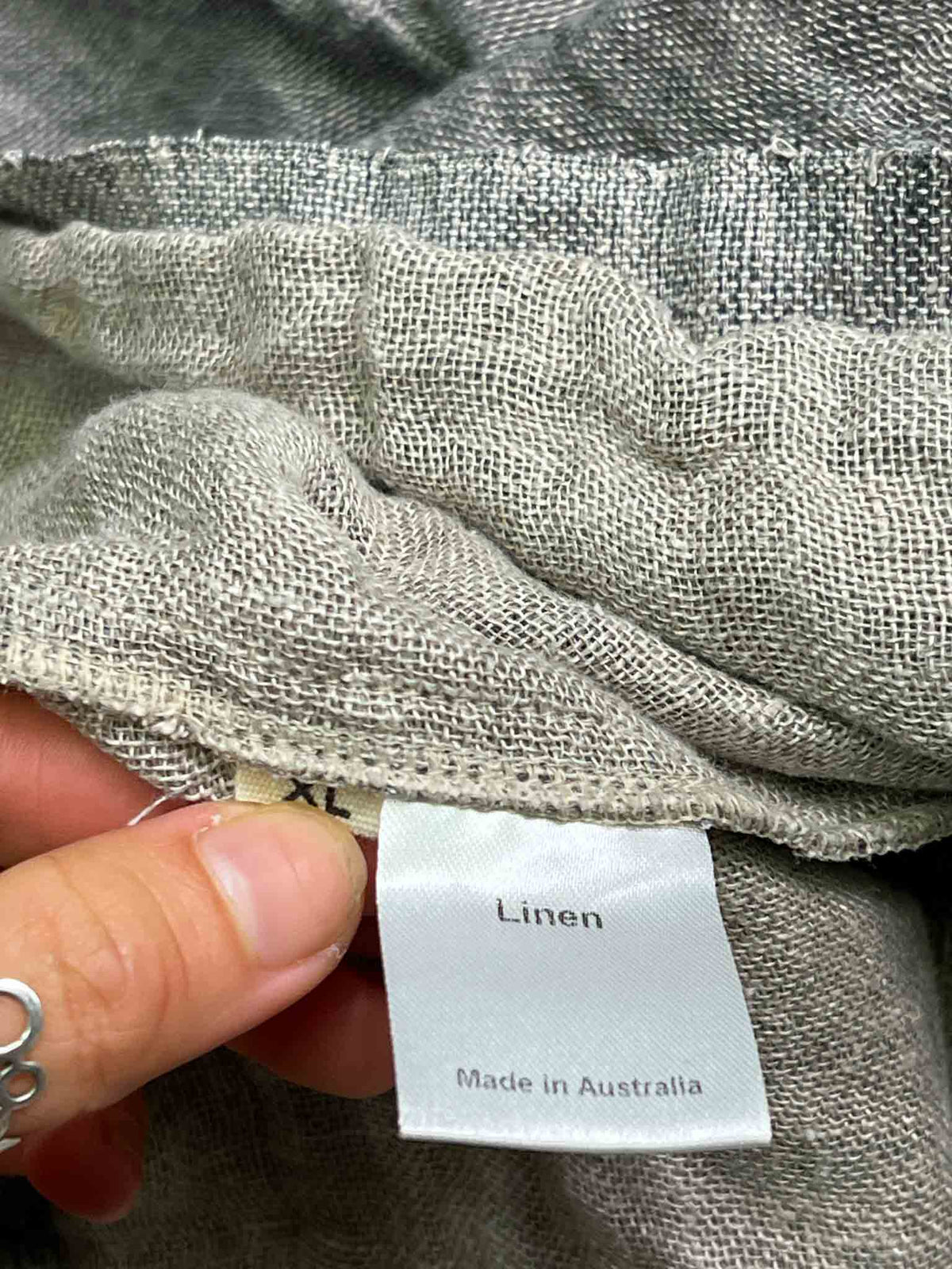 Size XL | Lena & Linen Grey Linen Boxy Top