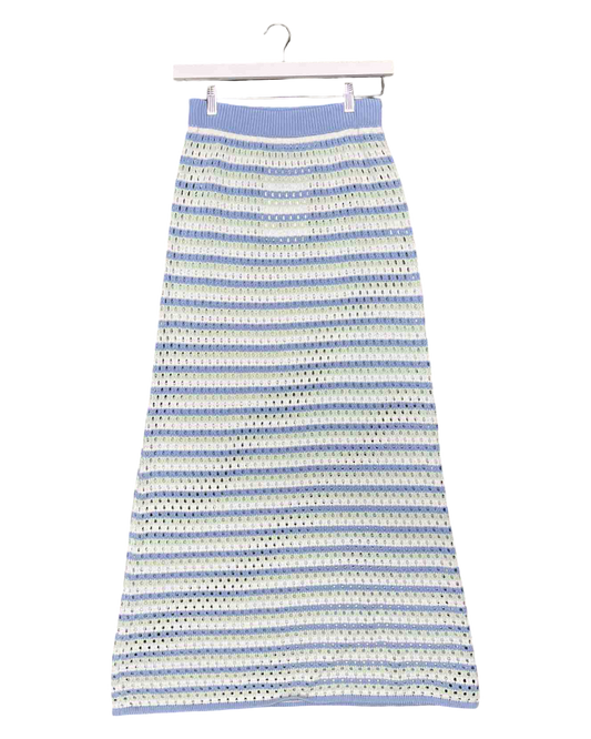 Size 6 | Sabo Blue Erin Cotton Knit Skirt